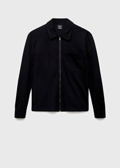 Zip-up sweatshirt with pocket — Black 6
