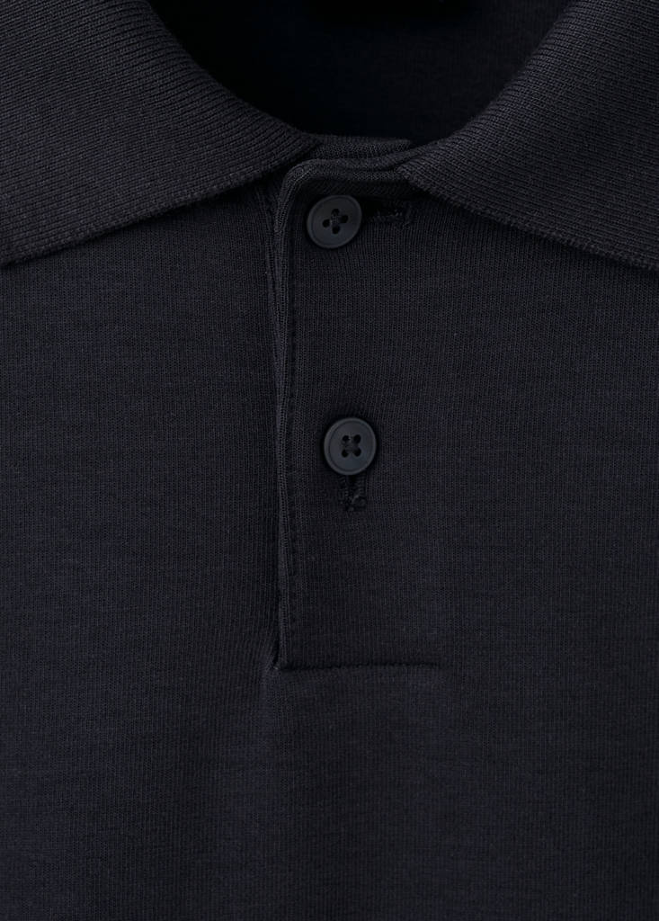 Regular-fit polo sweatshirt — Navy