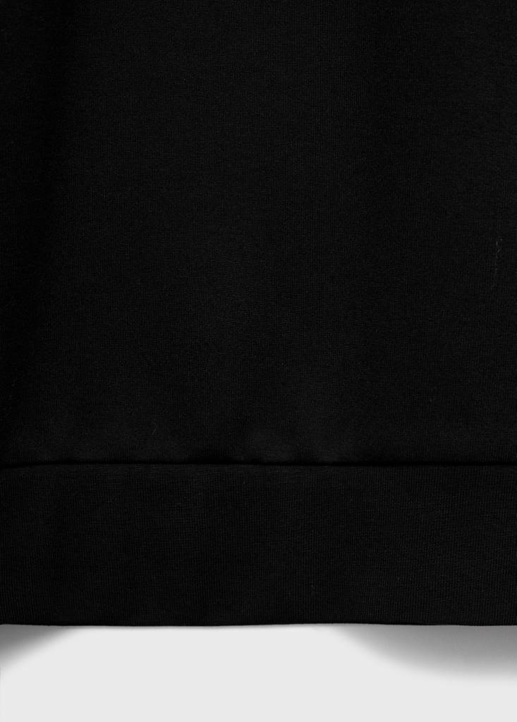 Regular-fit polo sweatshirt — Black