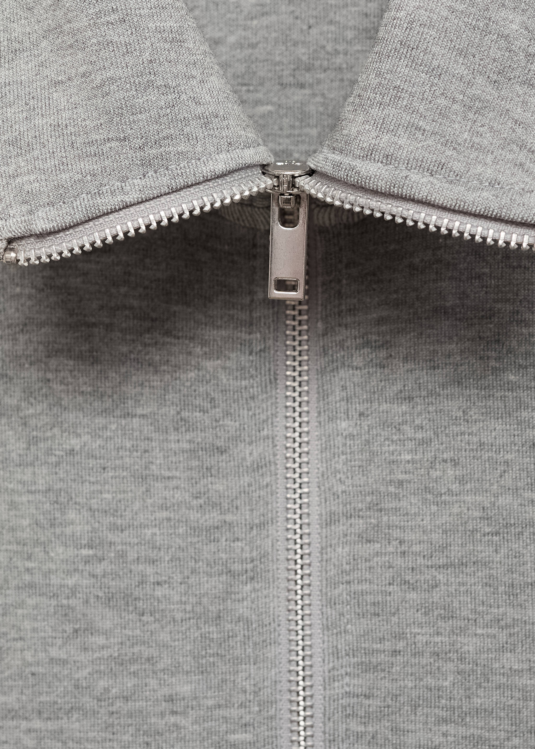 Cotton sweatshirt with zipper neck - Details of the article 8