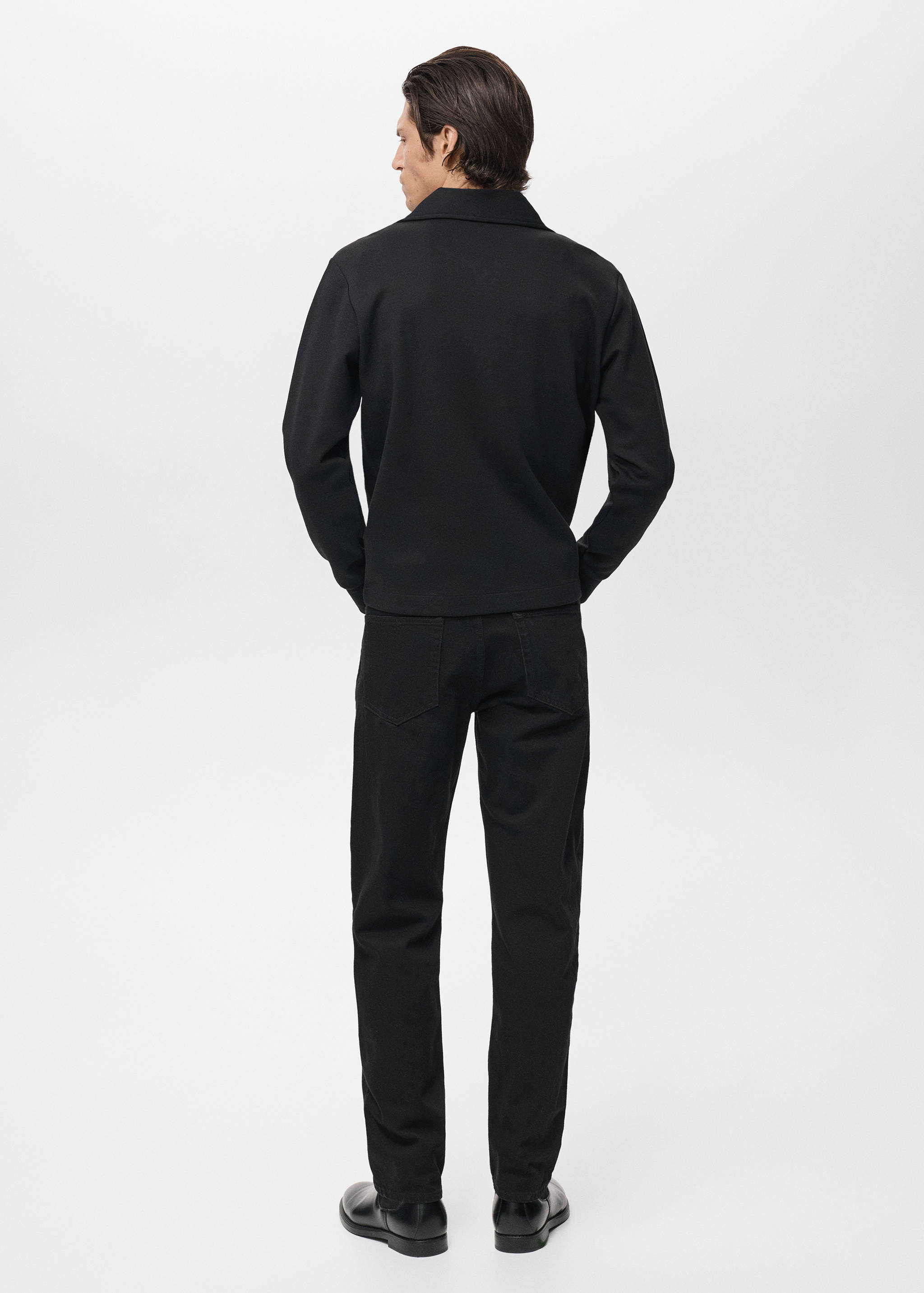 Sweat-shirt coton col zippé - Verso de l’article