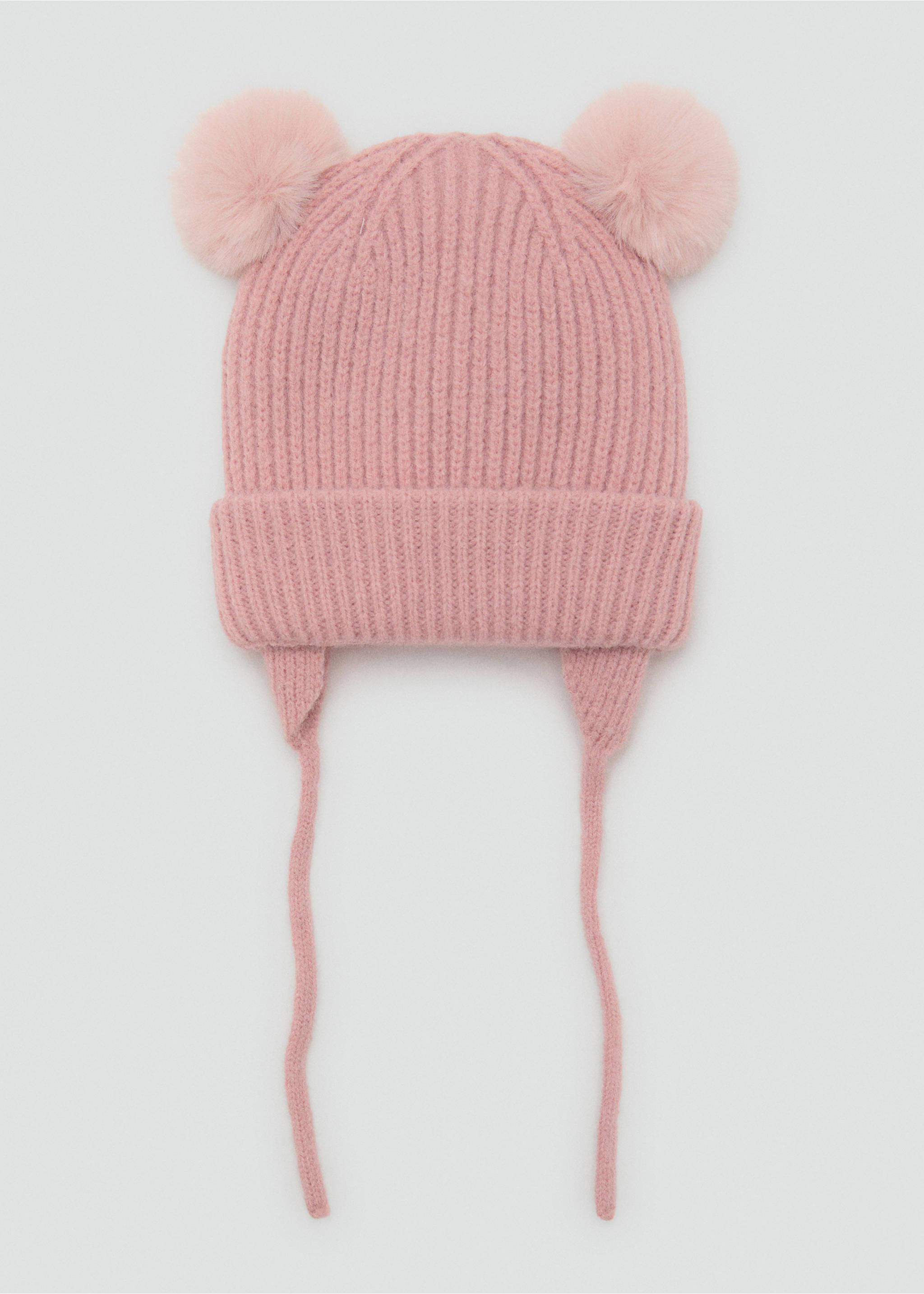 Gorro punto borlas - Artículo sin modelo, Rosa palo. Ref: 17005986-00.