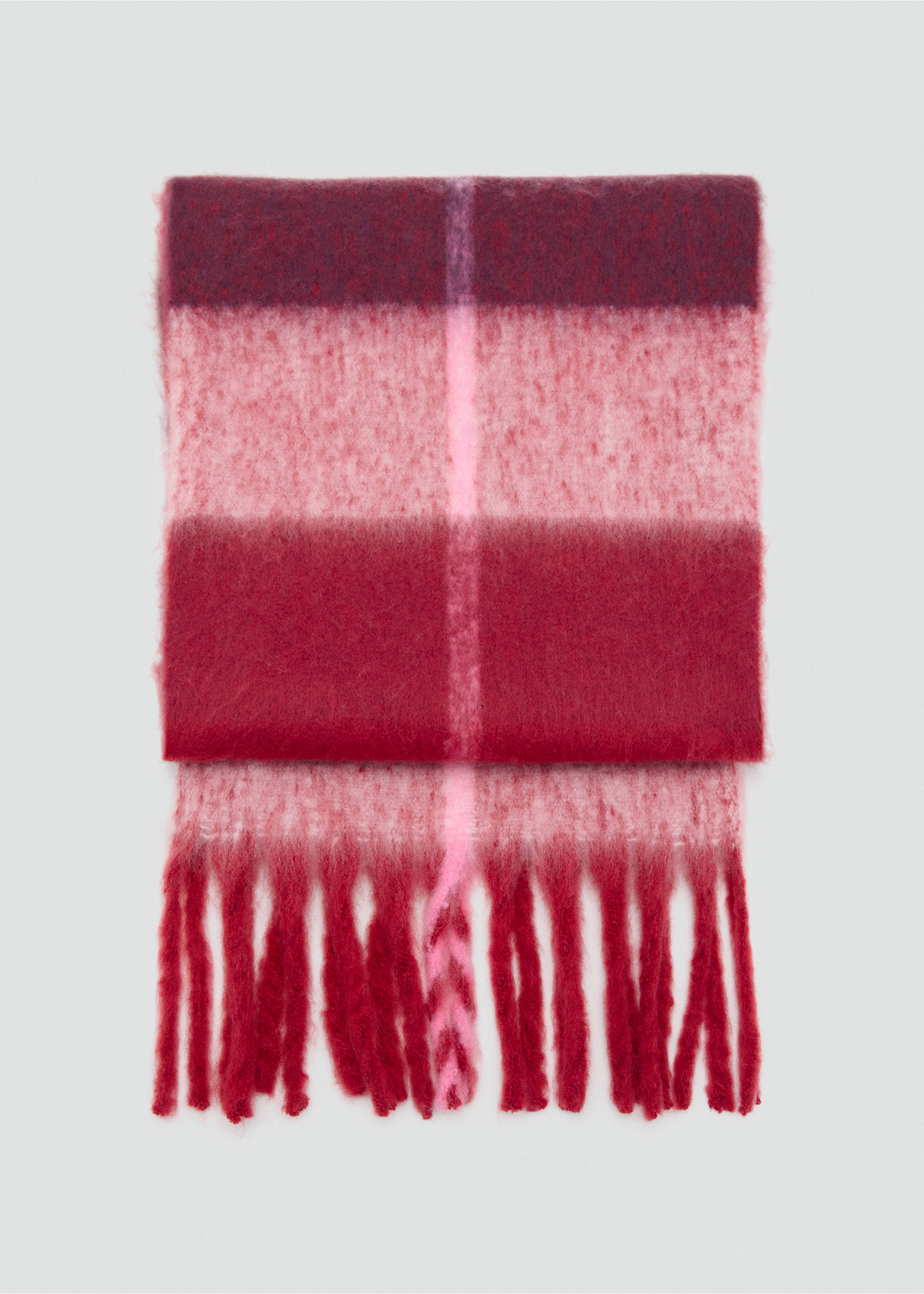 Вязаный шарф в полоску - Изделие без модели, Красный. Ref: 17005994-00.