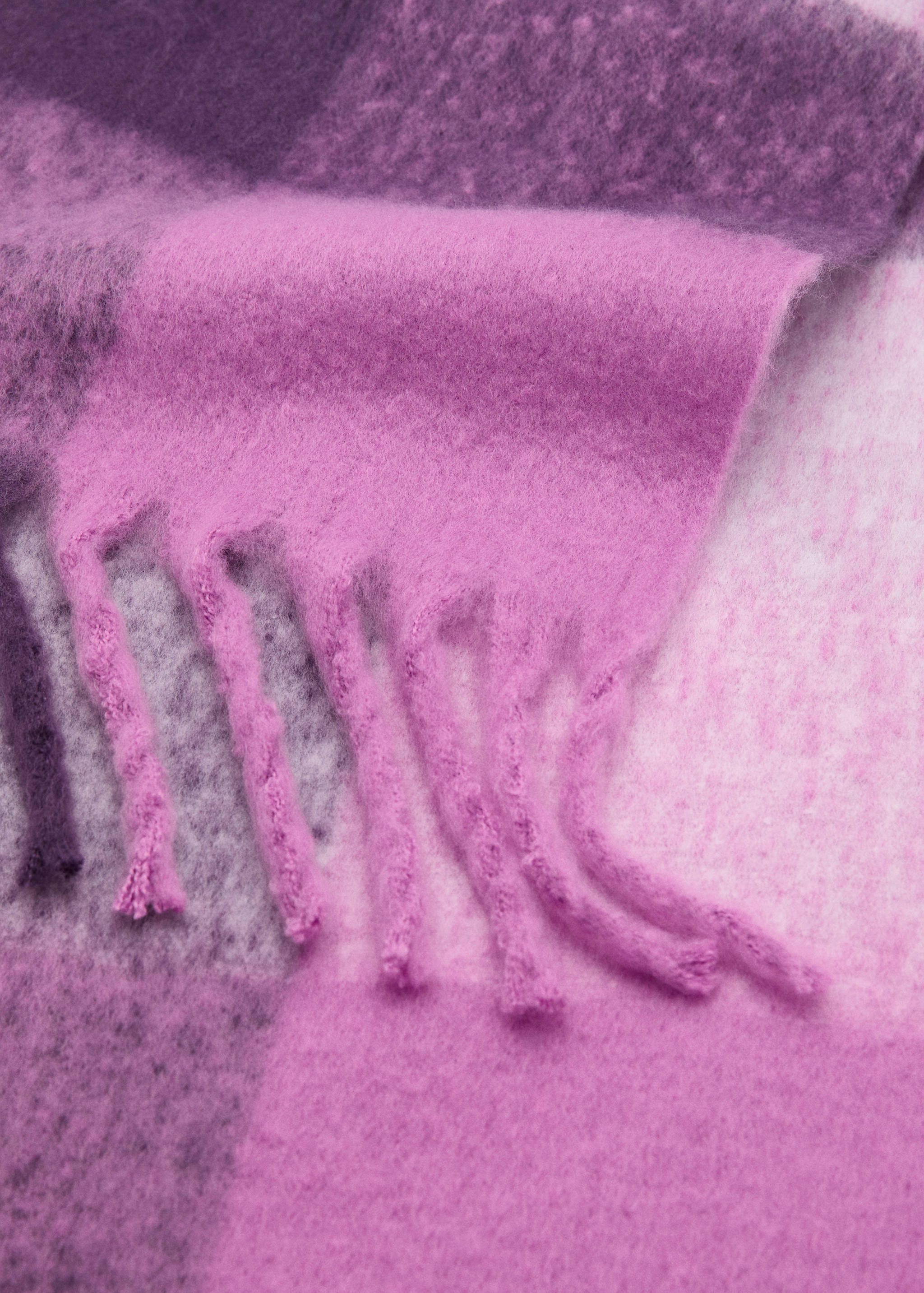 Check knit scarf - Medium plane