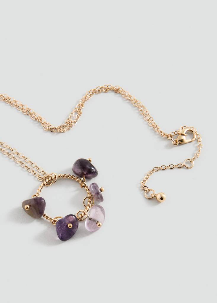 Stones pendant necklace — Gold