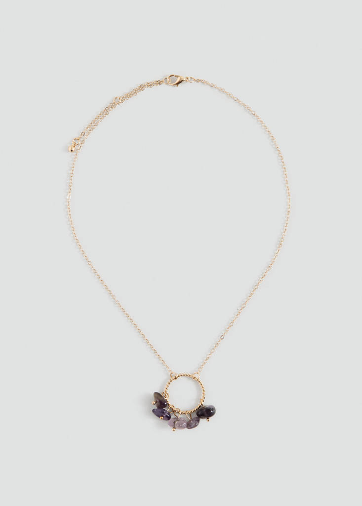 Stones pendant necklace — Gold