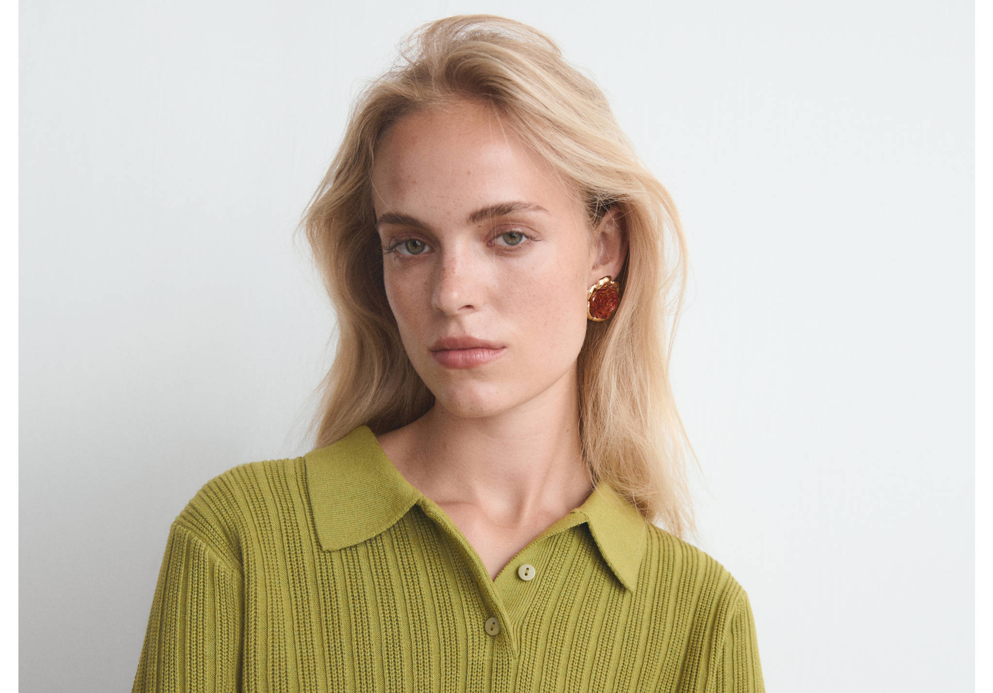 Combined flower earrings - Panoramic plane