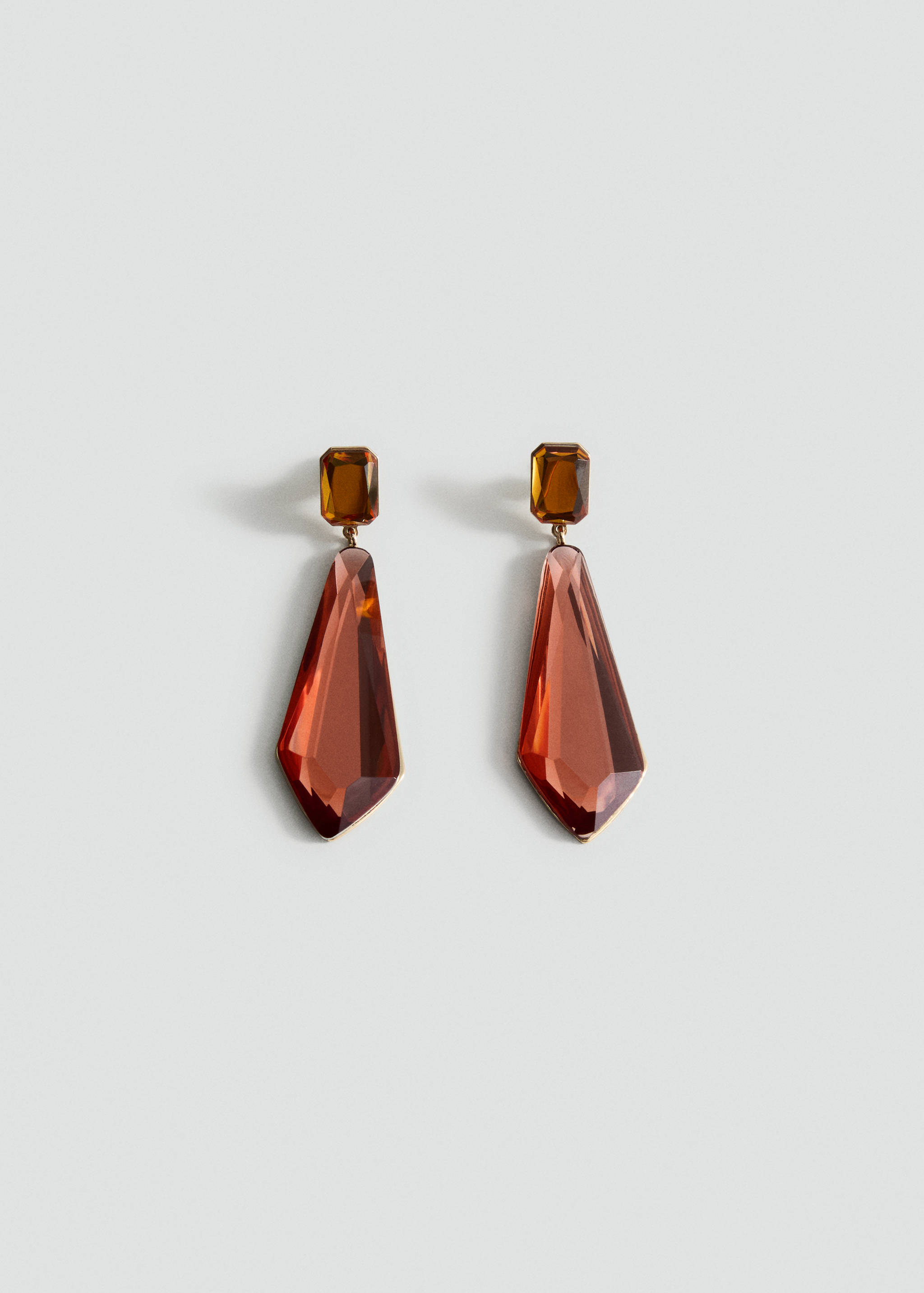Bicolour pendant earrings - Article without model