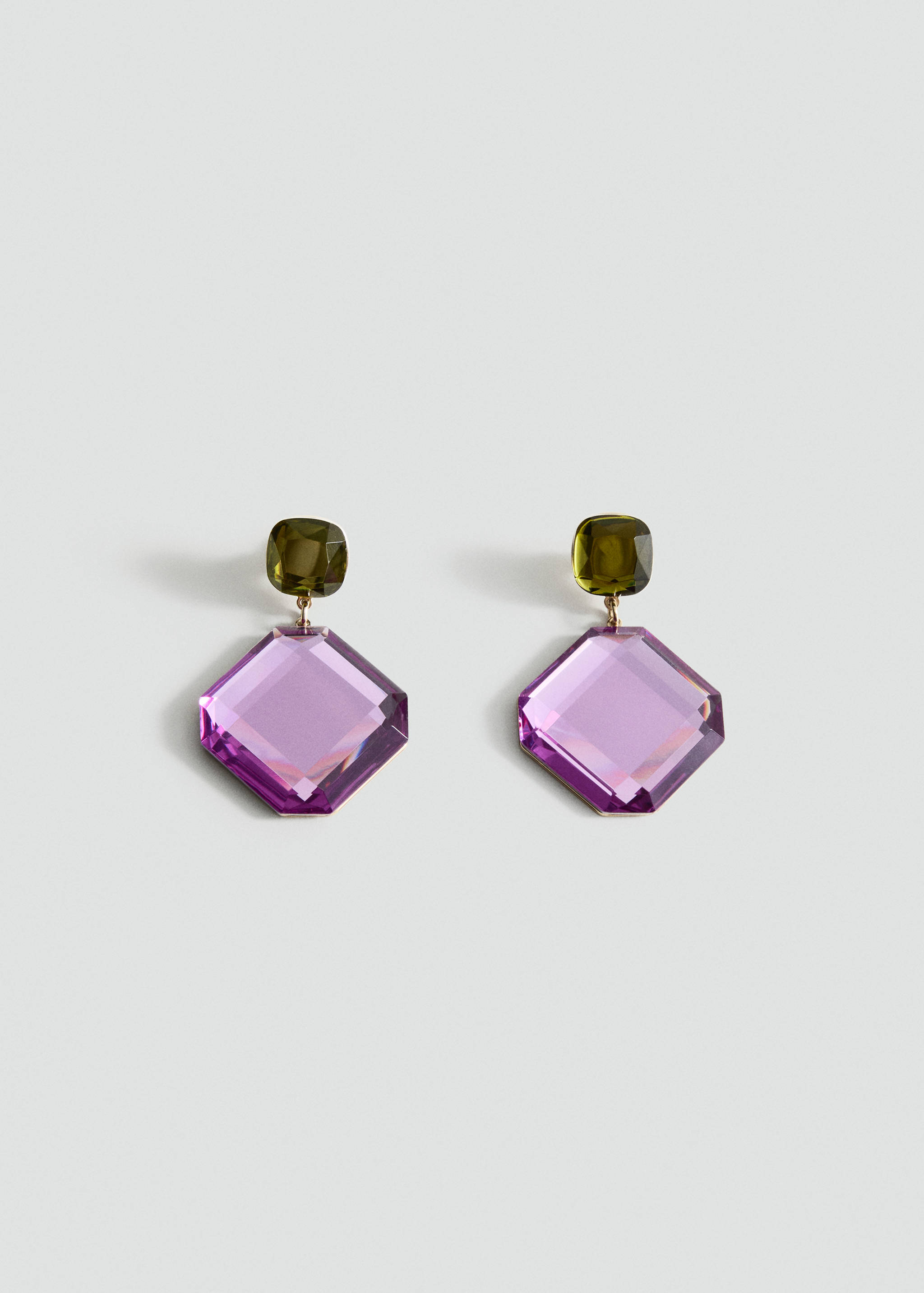 Bicolour pendant earrings - Article without model
