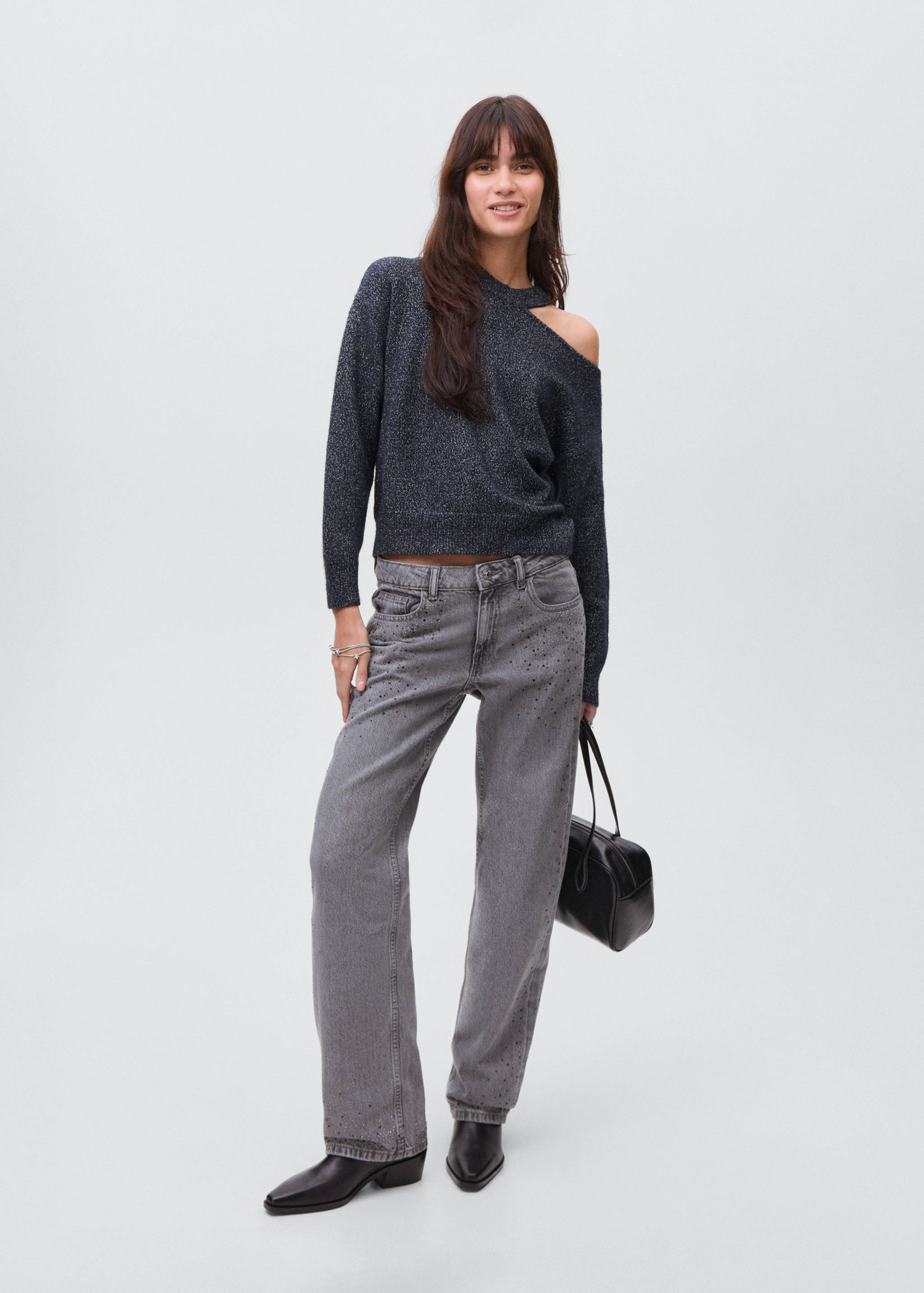 Lurex sweater with cut-out - General plane
