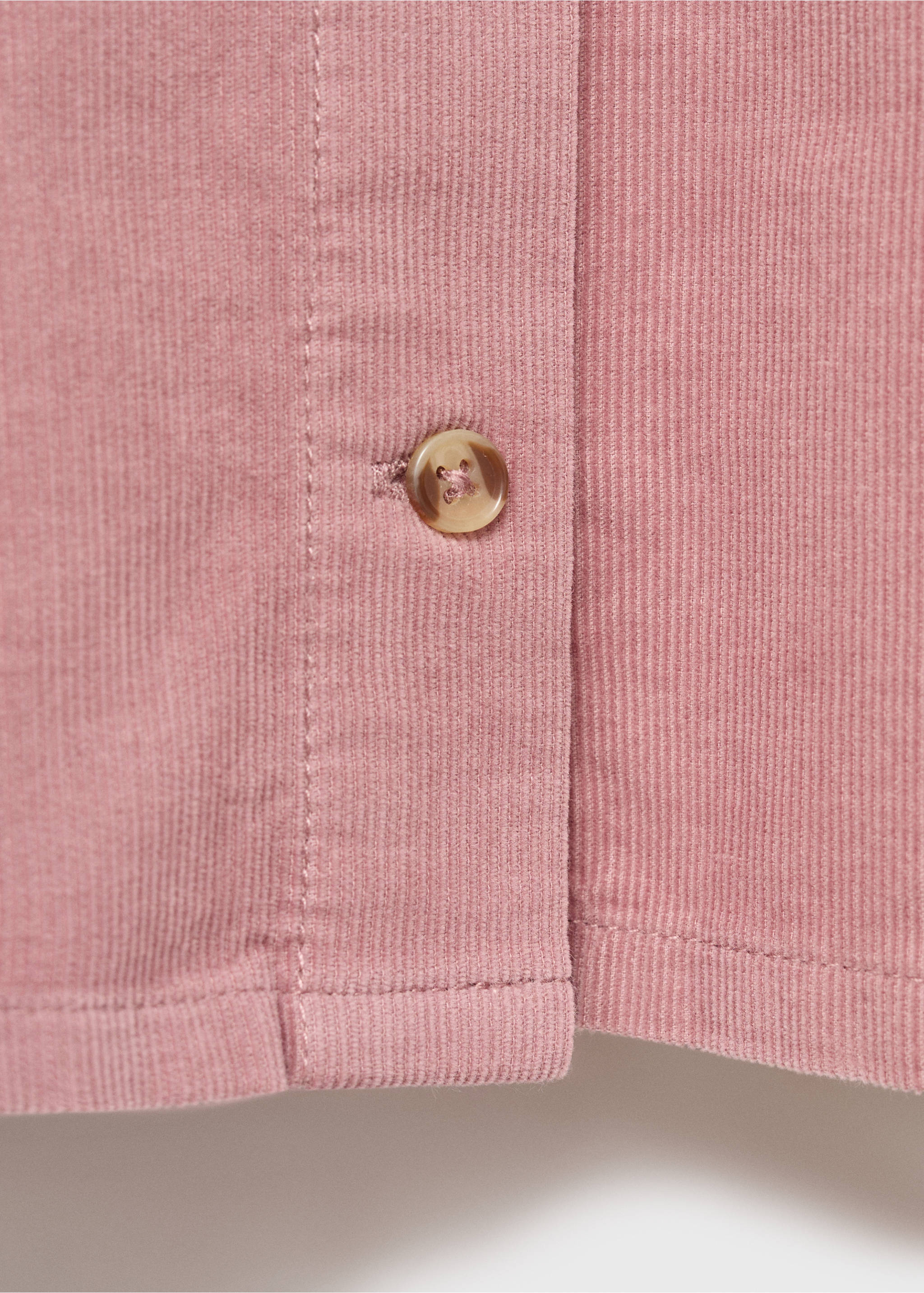 Corduroy blouse with baby collar - Details of the article 0, Pink. Ref: 17006339-00.