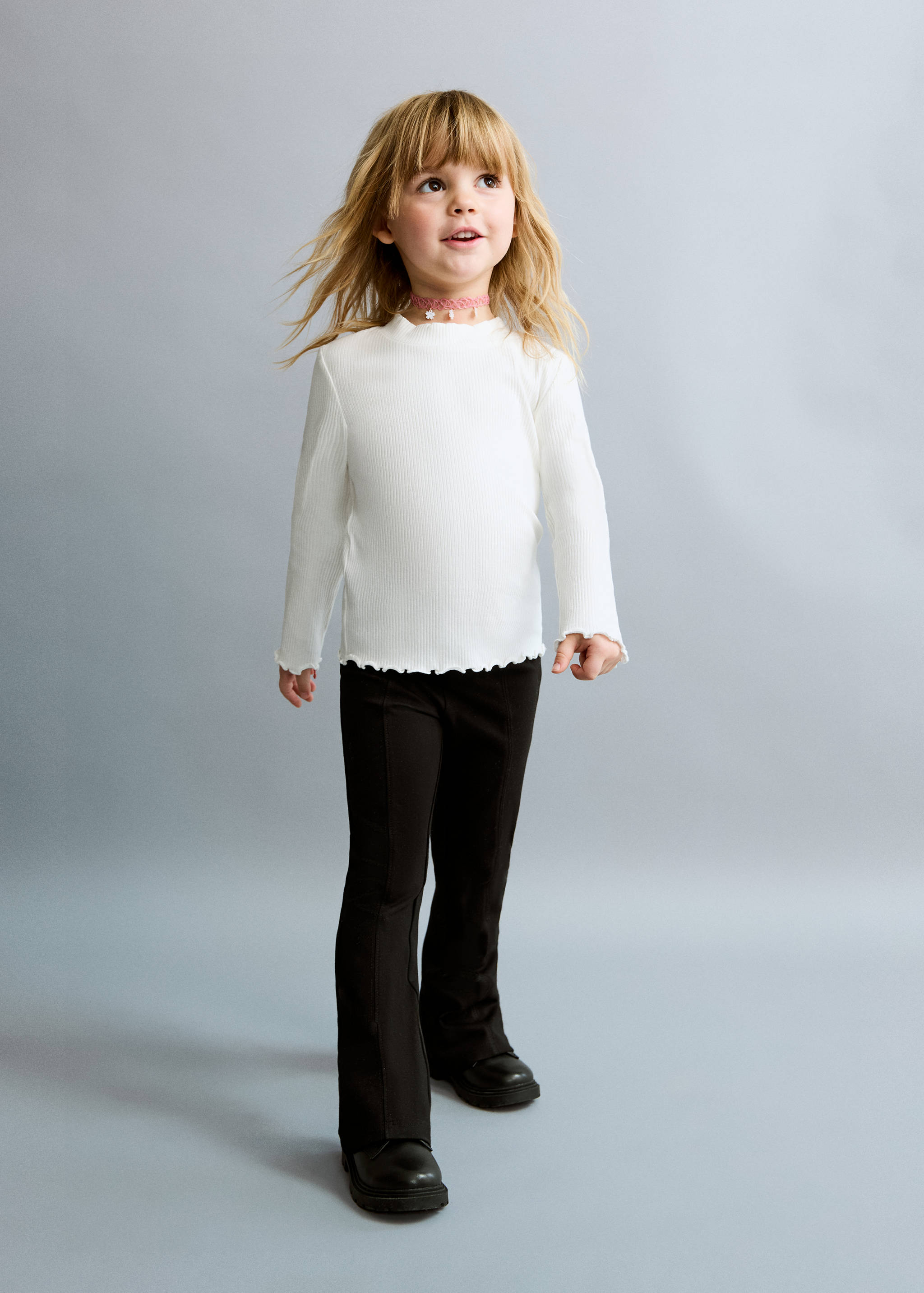 Ribbed high neck t-shirt - General plane