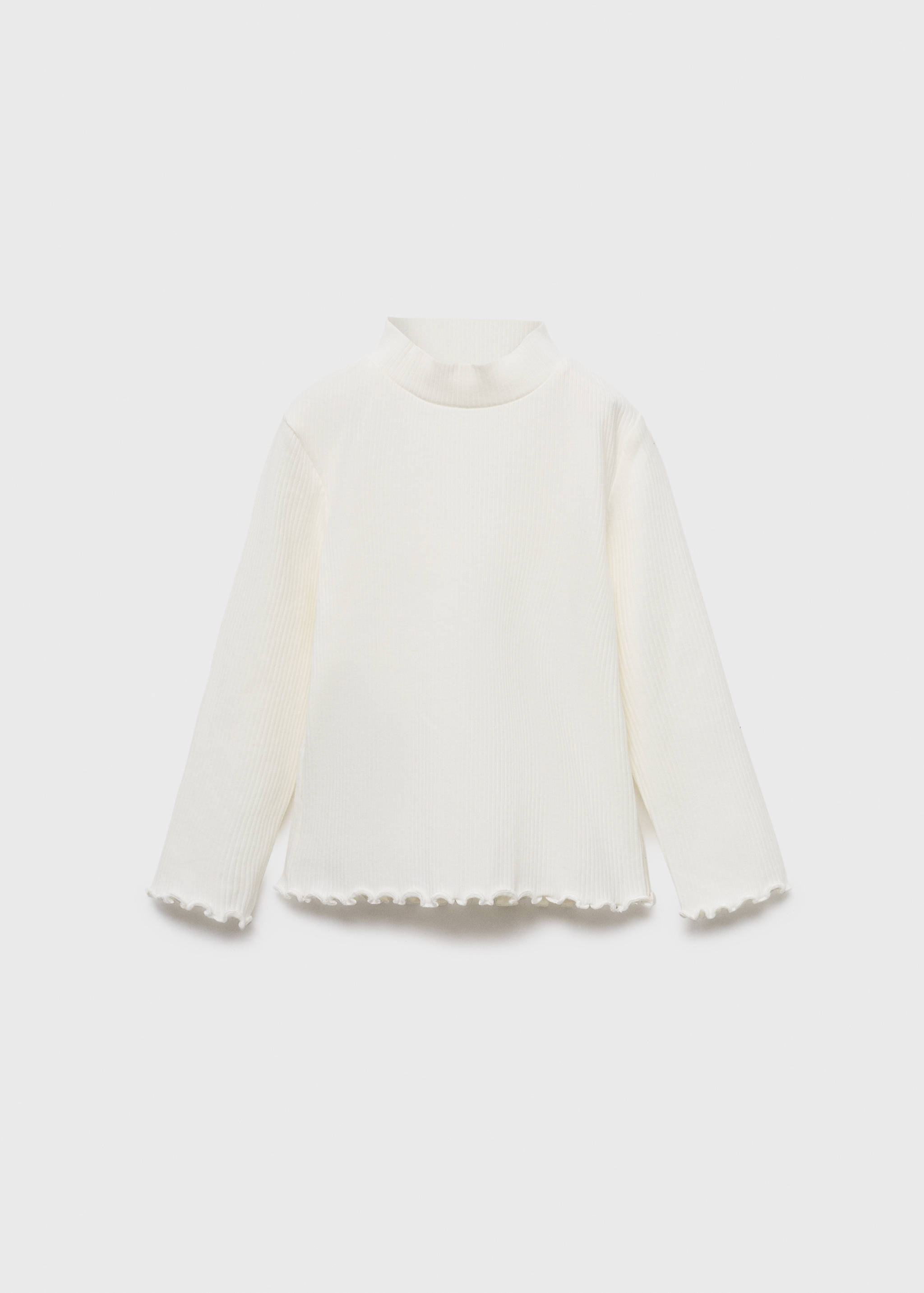 Ribbed high neck t-shirt - Article without model