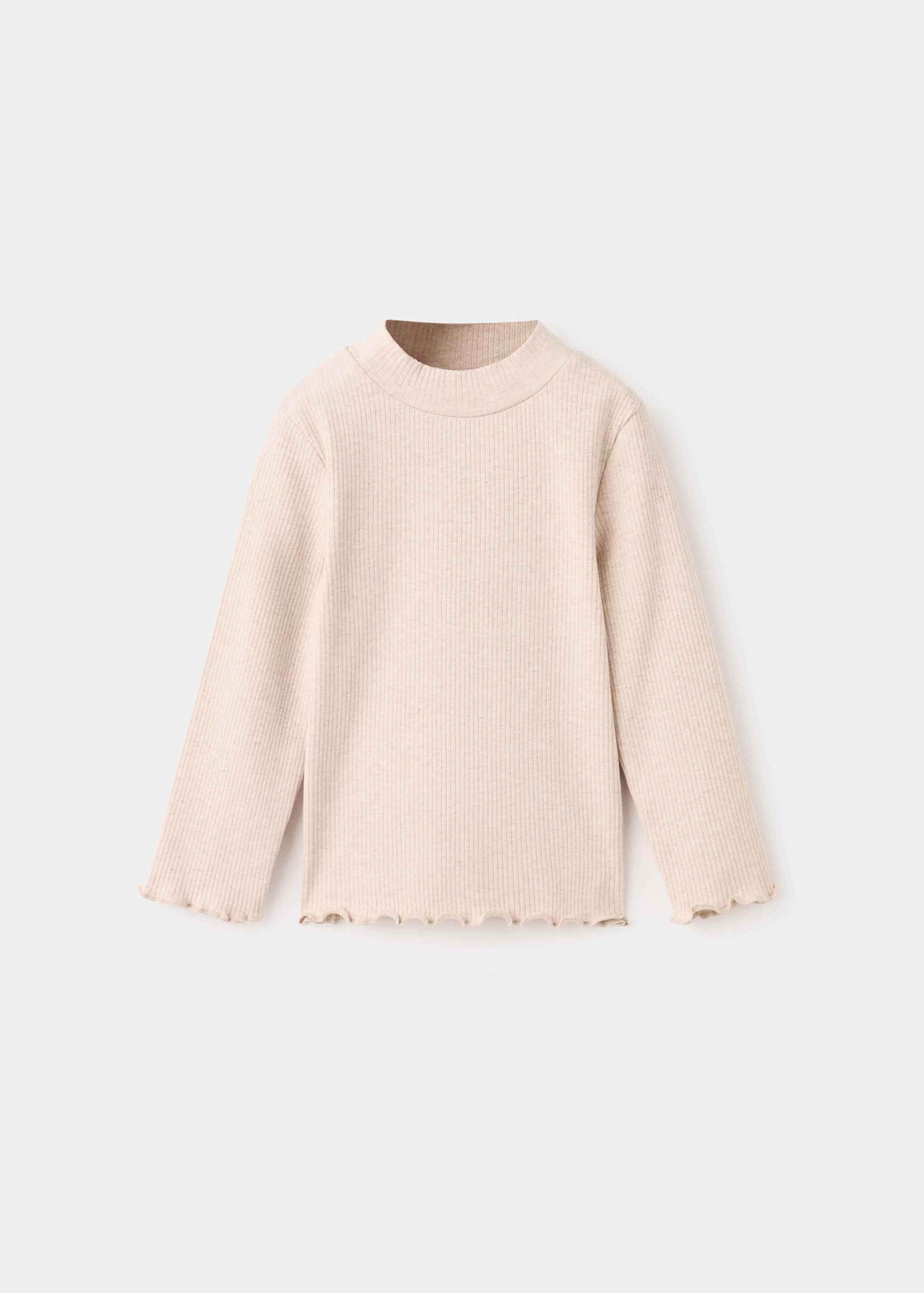 Ribbed high neck t-shirt - Article without model