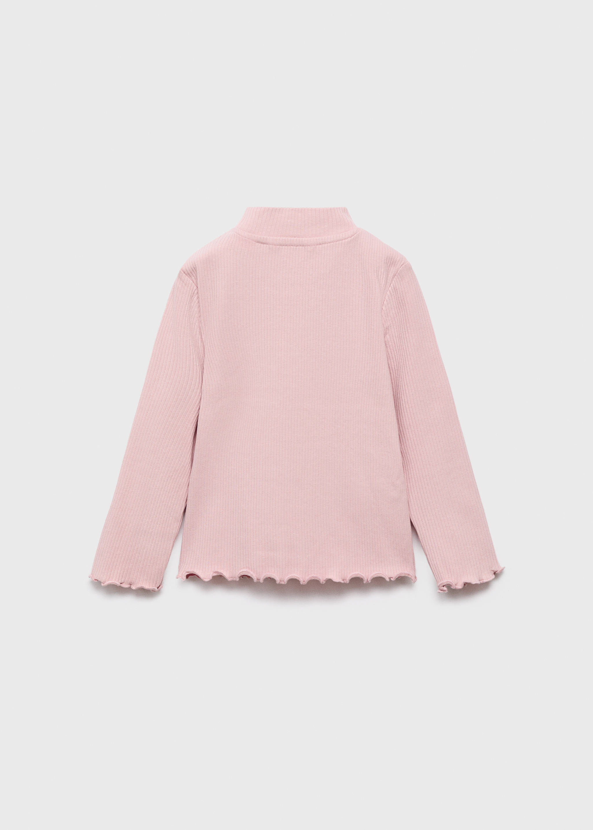 Ribbed high neck t-shirt - Reverse of the article