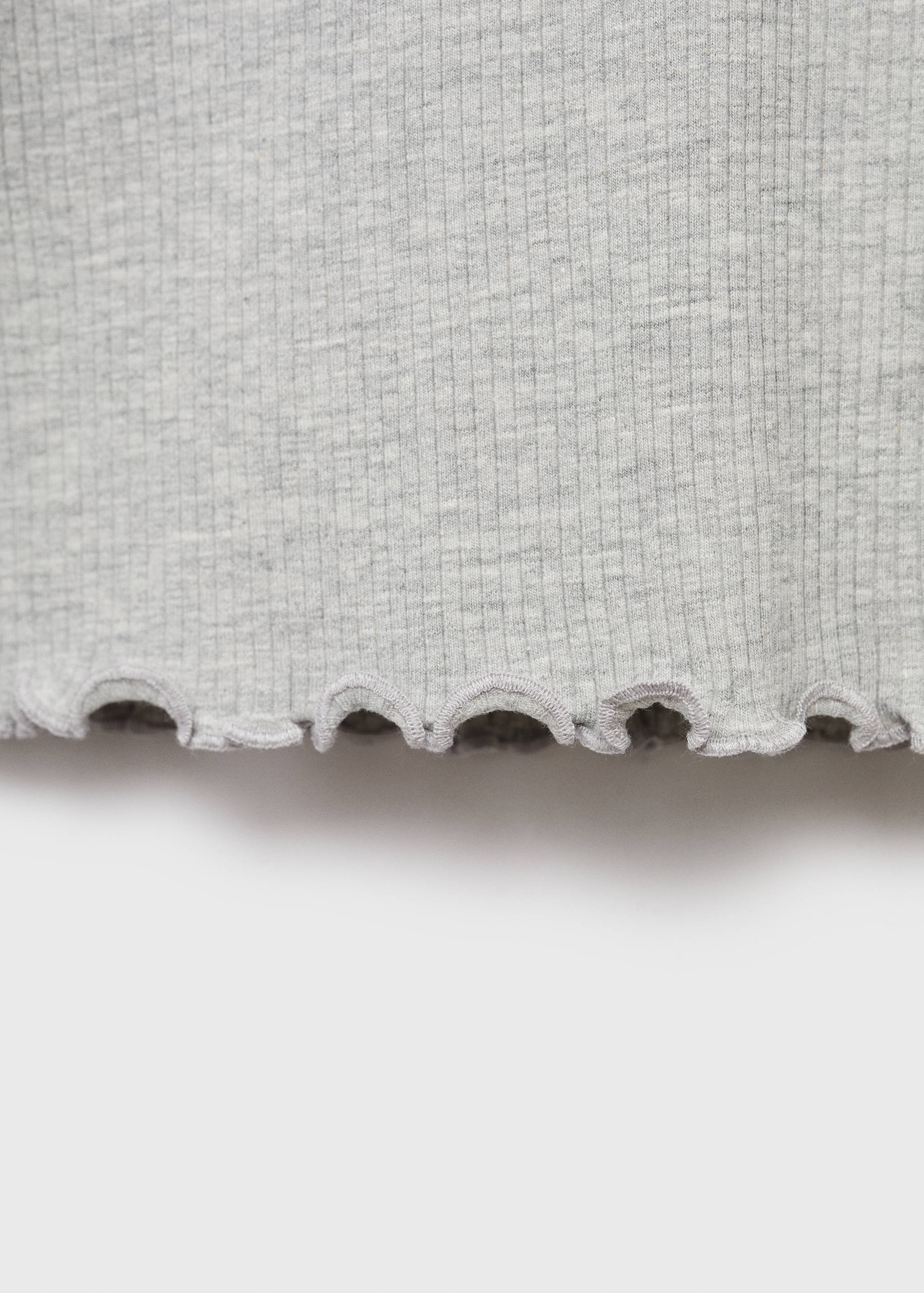 Ribbed high neck t-shirt - Details of the article 0