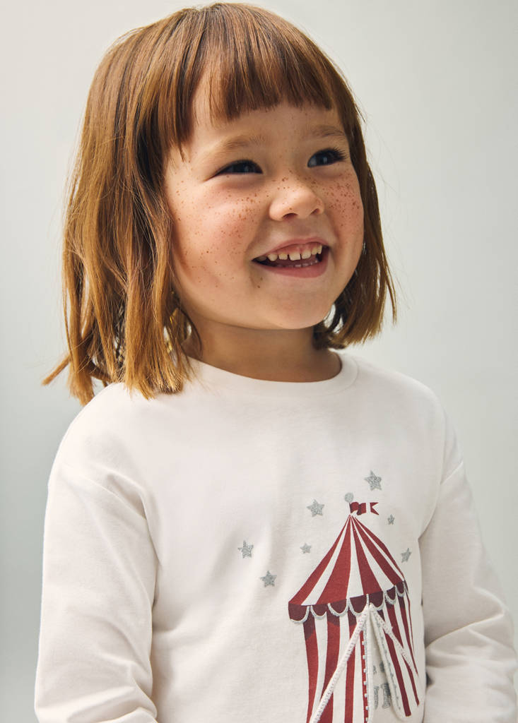 T-shirt with embroidered glitter — Off White