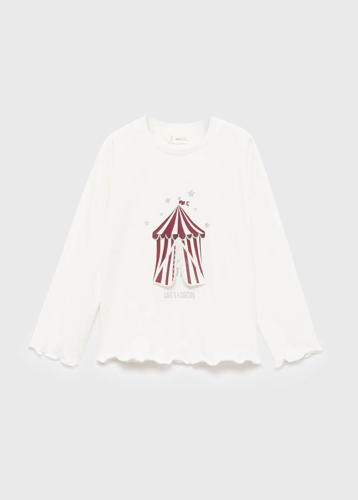 T-shirt with embroidered glitter — Off White