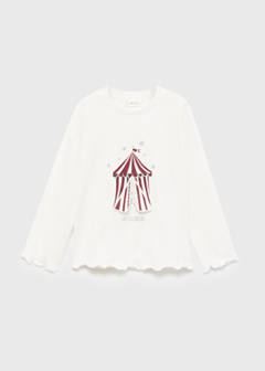 T-shirt with embroidered glitter — Off White 1
