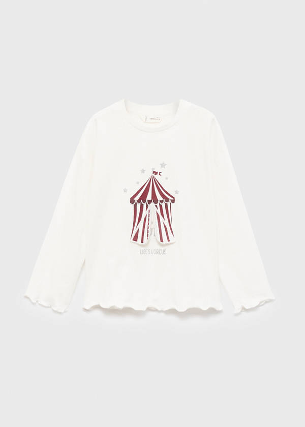 T-shirt with embroidered glitter — Off White