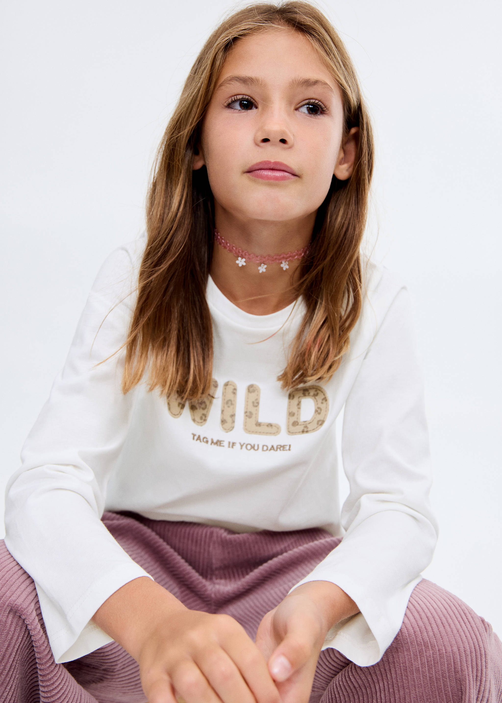 Leopard-embroidered t-shirt - Medium plane