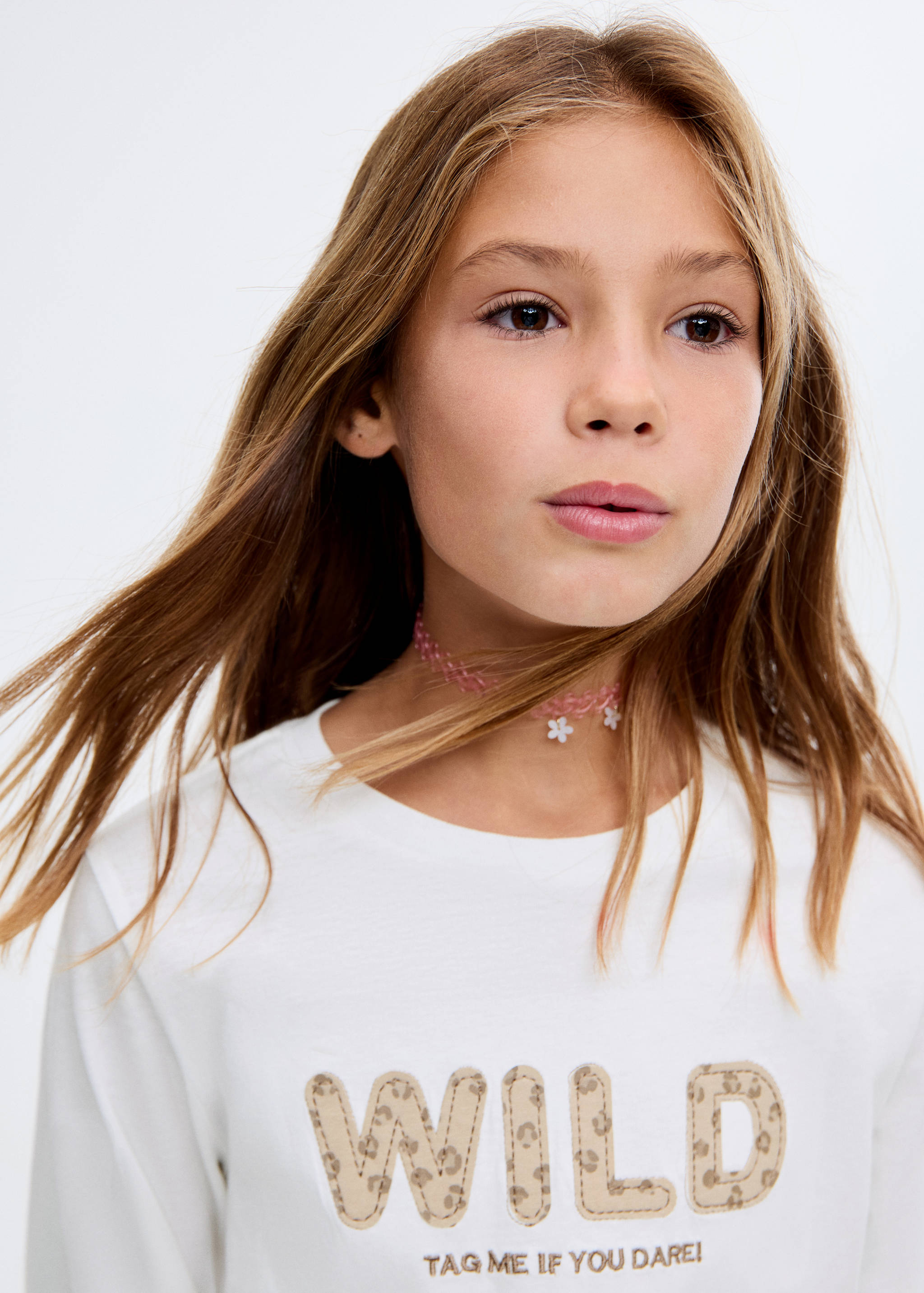 Leopard-embroidered t-shirt - Details of the article 1