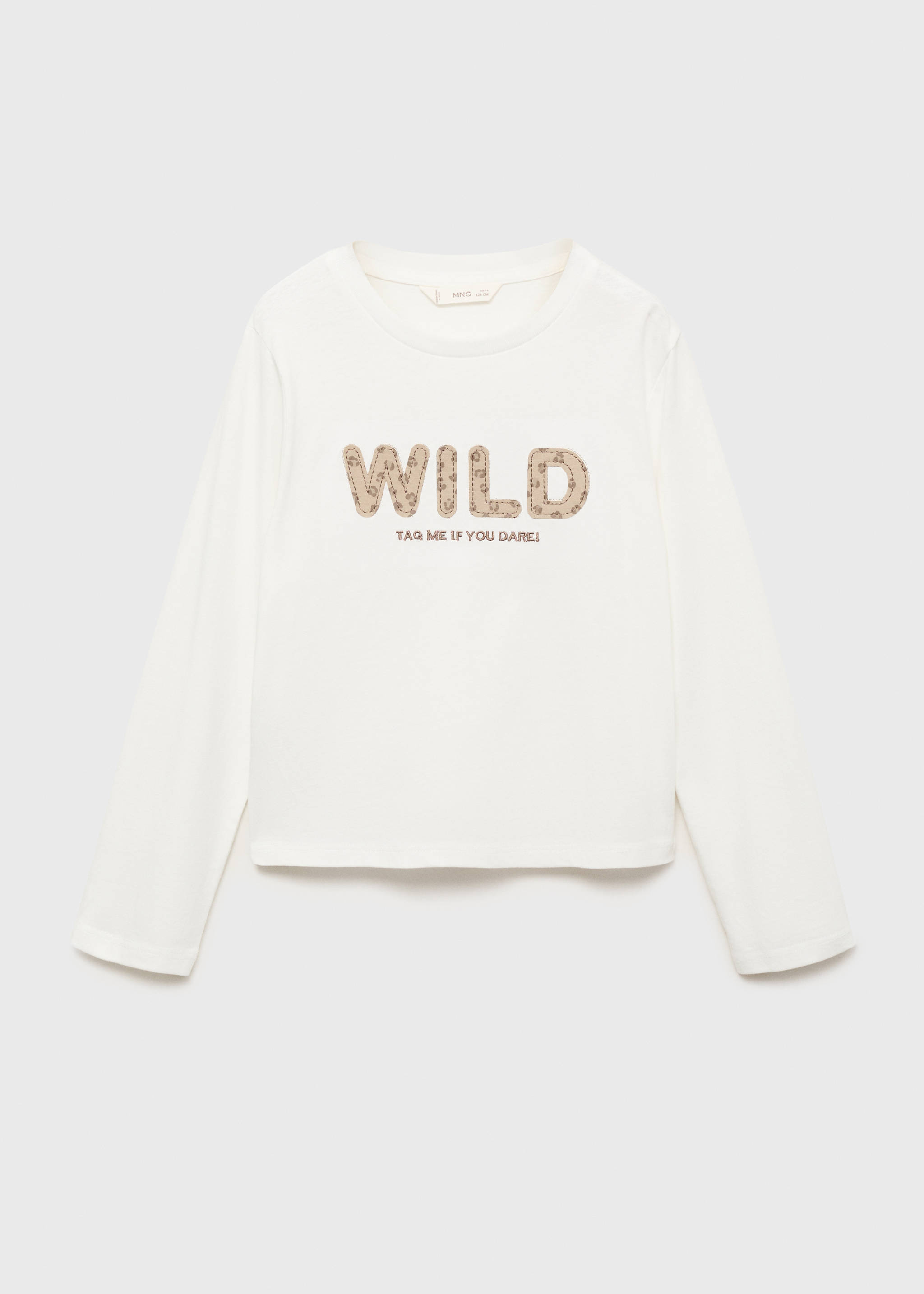Leopard-embroidered t-shirt - Article without model