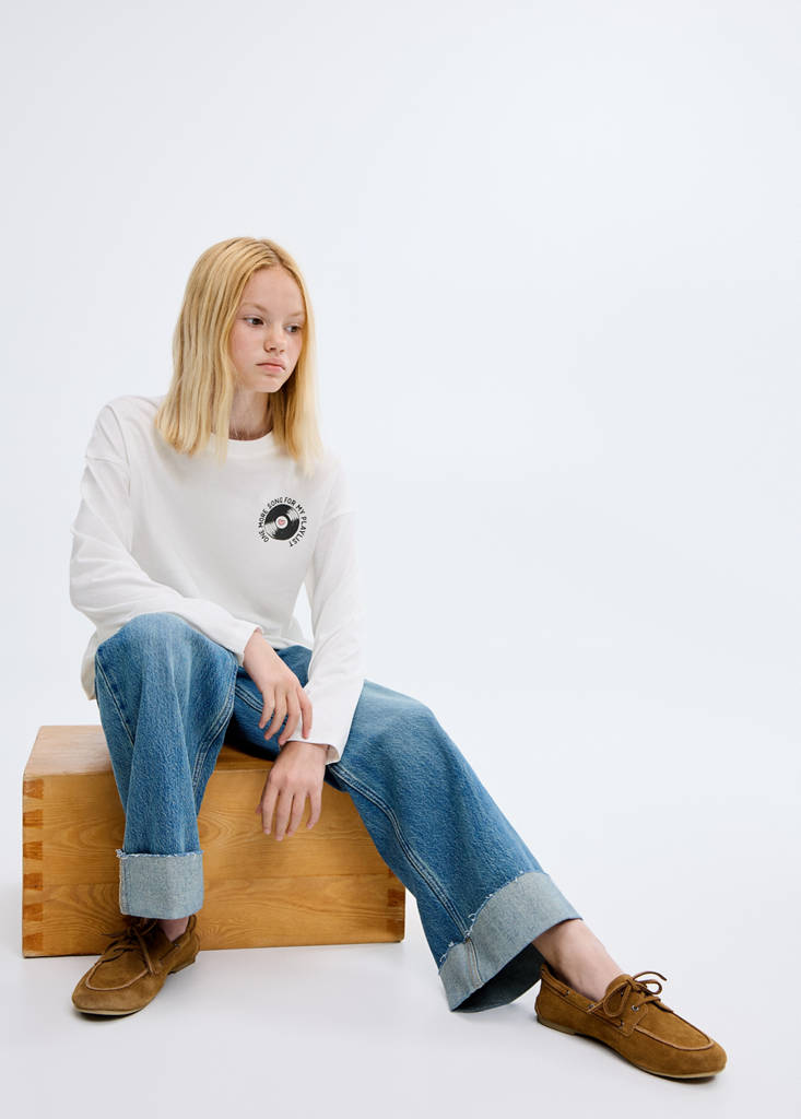 Printed cotton-blend T-shirt — Off White