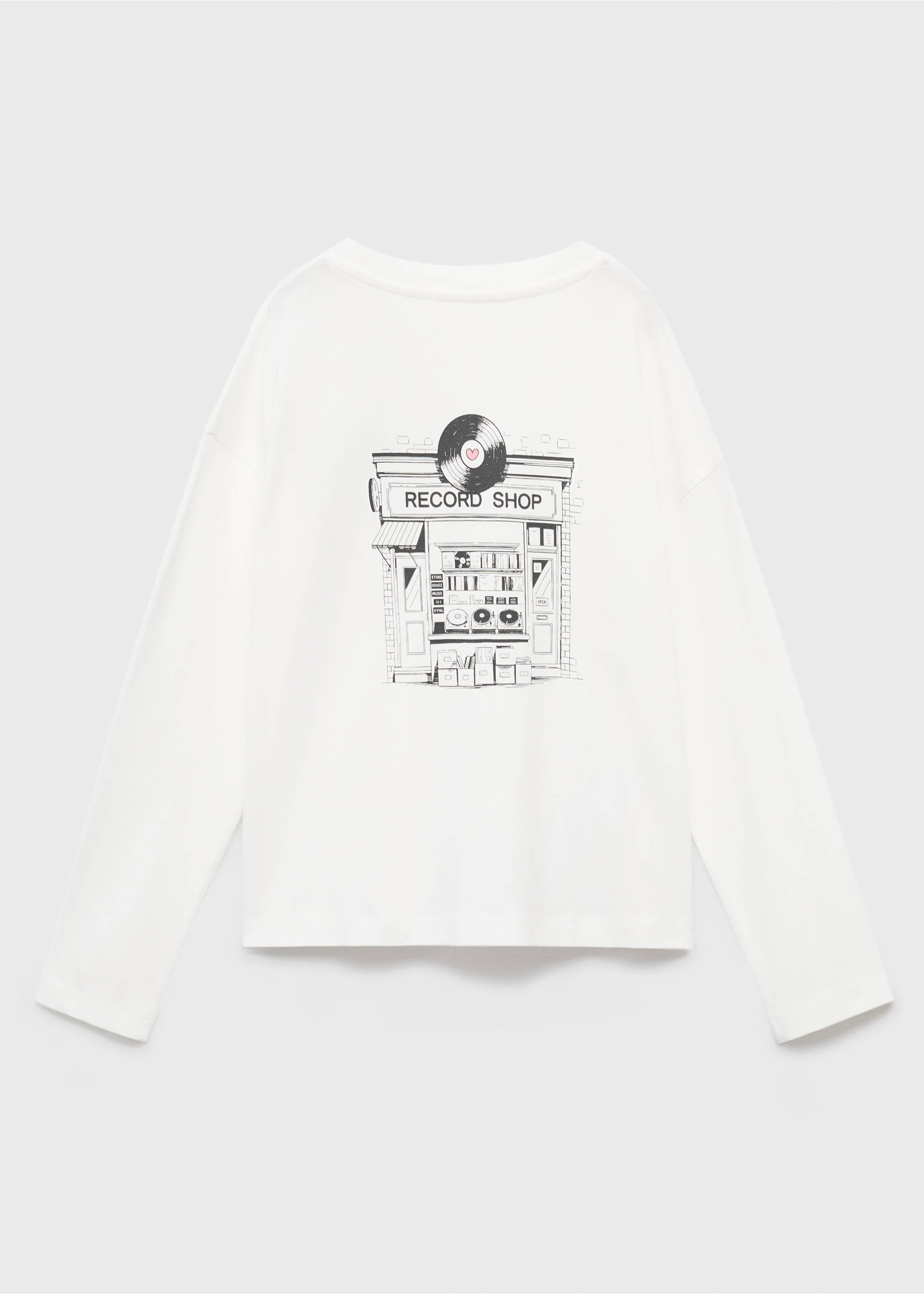 Printed cotton-blend T-shirt - Reverse of the article, Off White. Ref: 17006347-00.