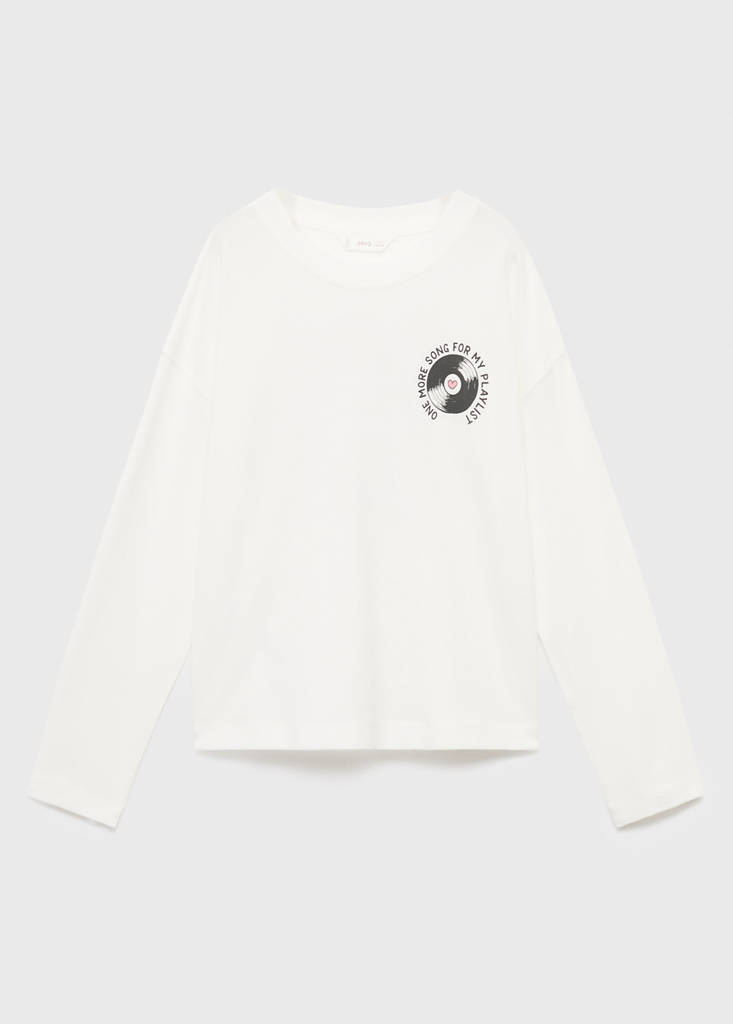Printed cotton-blend T-shirt — Off White
