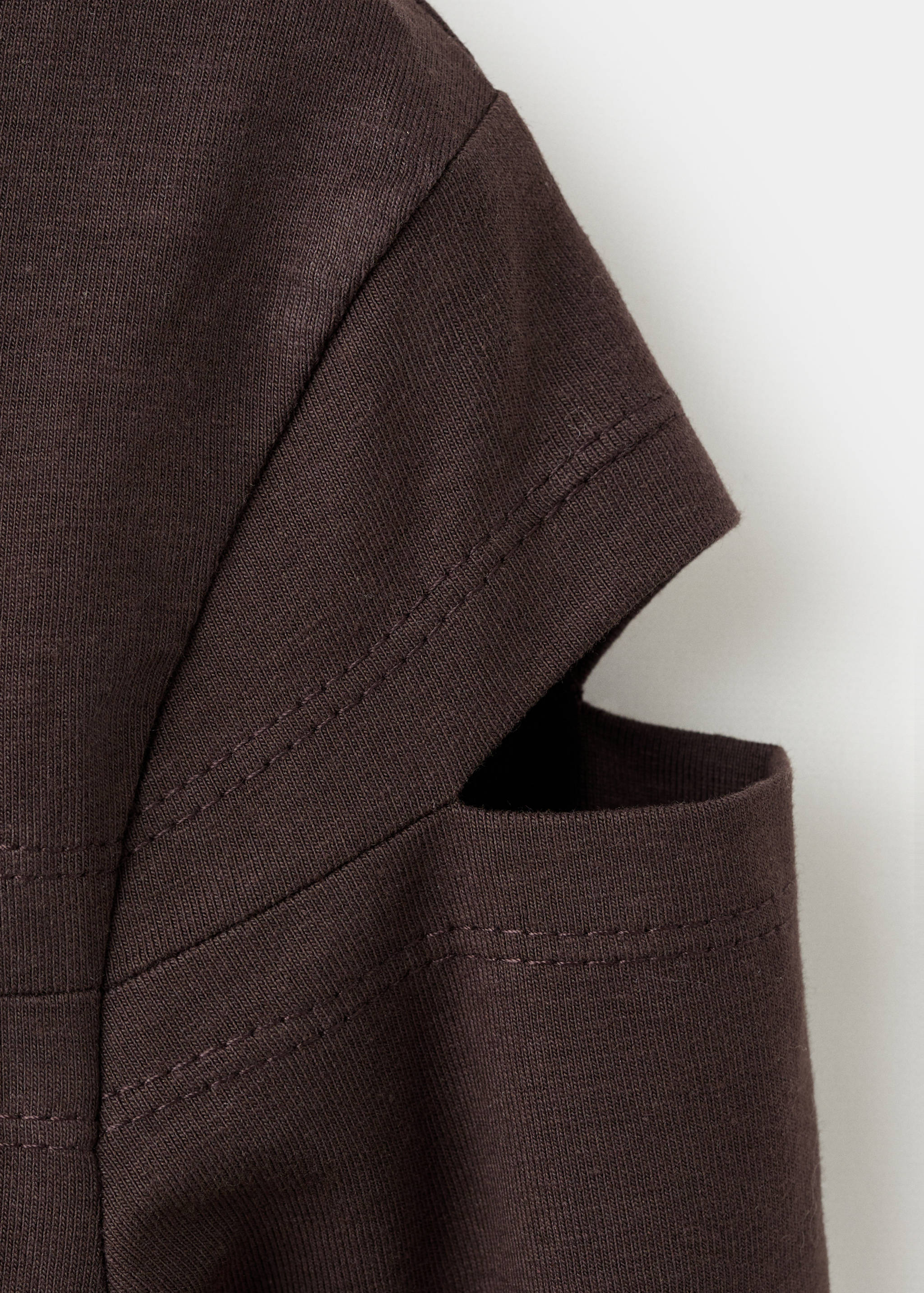 T-shirt coton à découpe - Détail de l'article 0