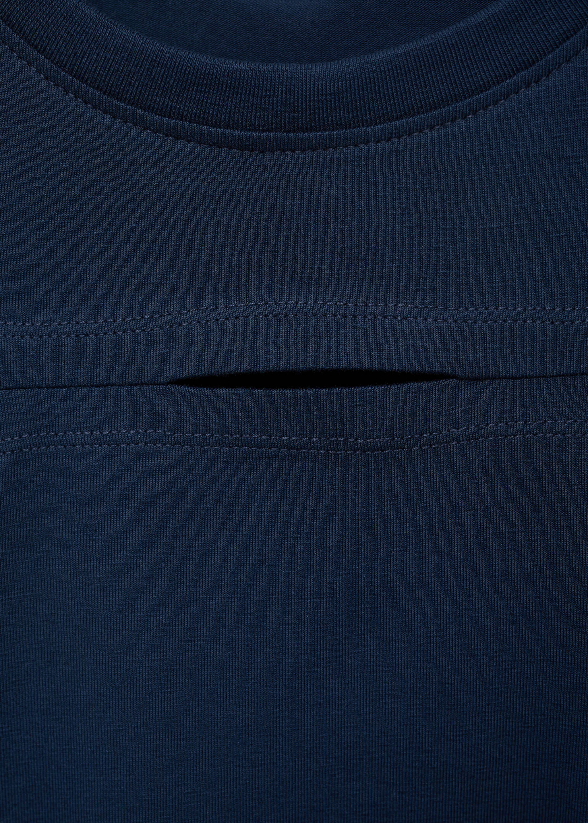 Cotton t-shirt with cut-out - Details of the article 8