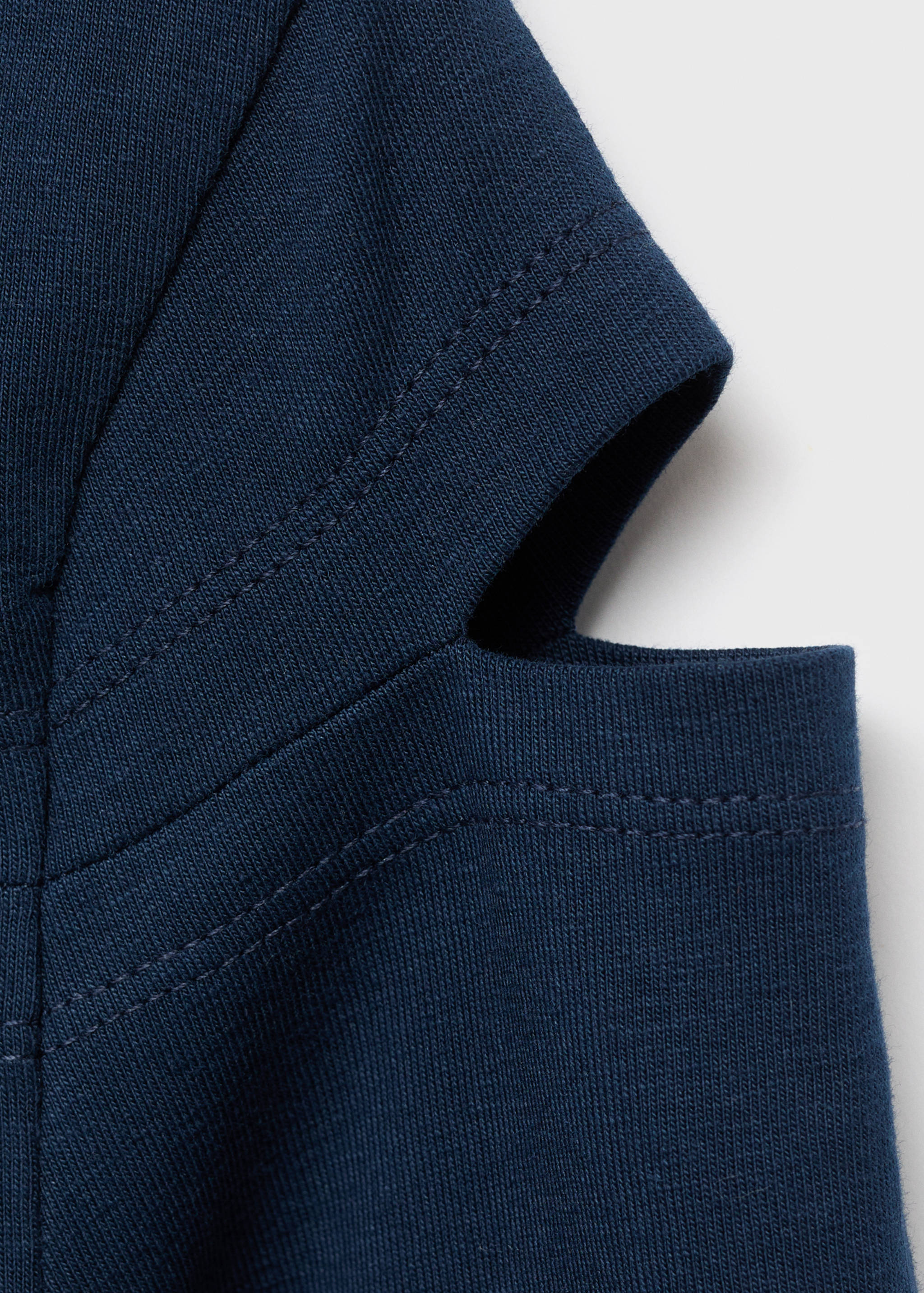 Cotton t-shirt with cut-out - Details of the article 0