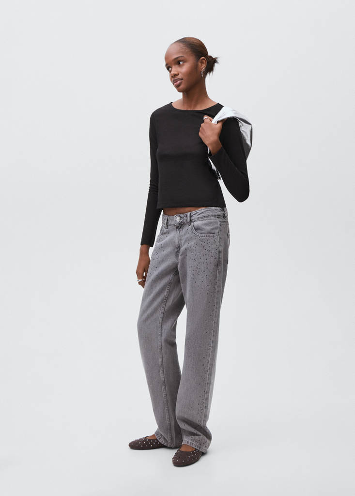 T-shirt with open back — Black