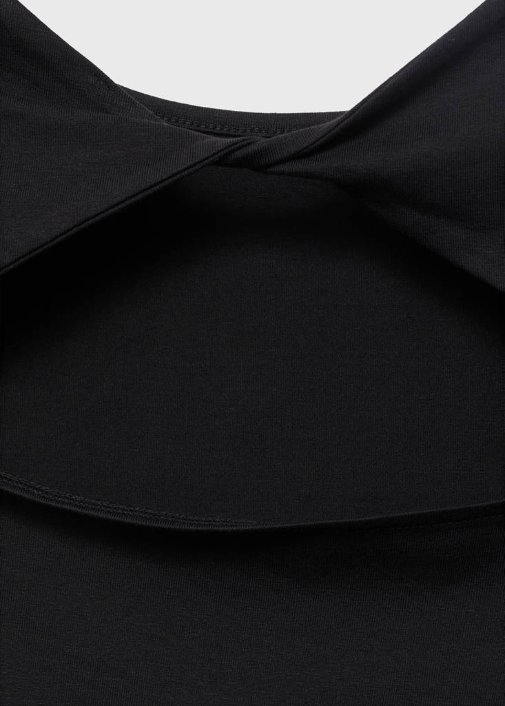 T-shirt with open back — Black