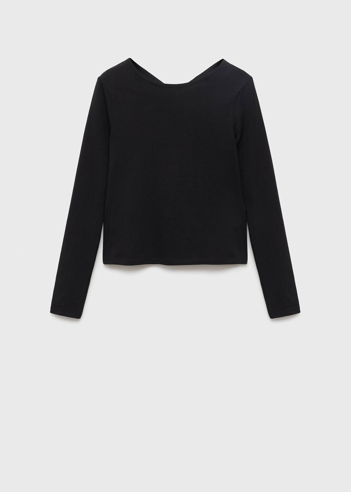 T-shirt with open back — Black