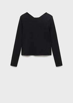 T-shirt with open back — Black 3