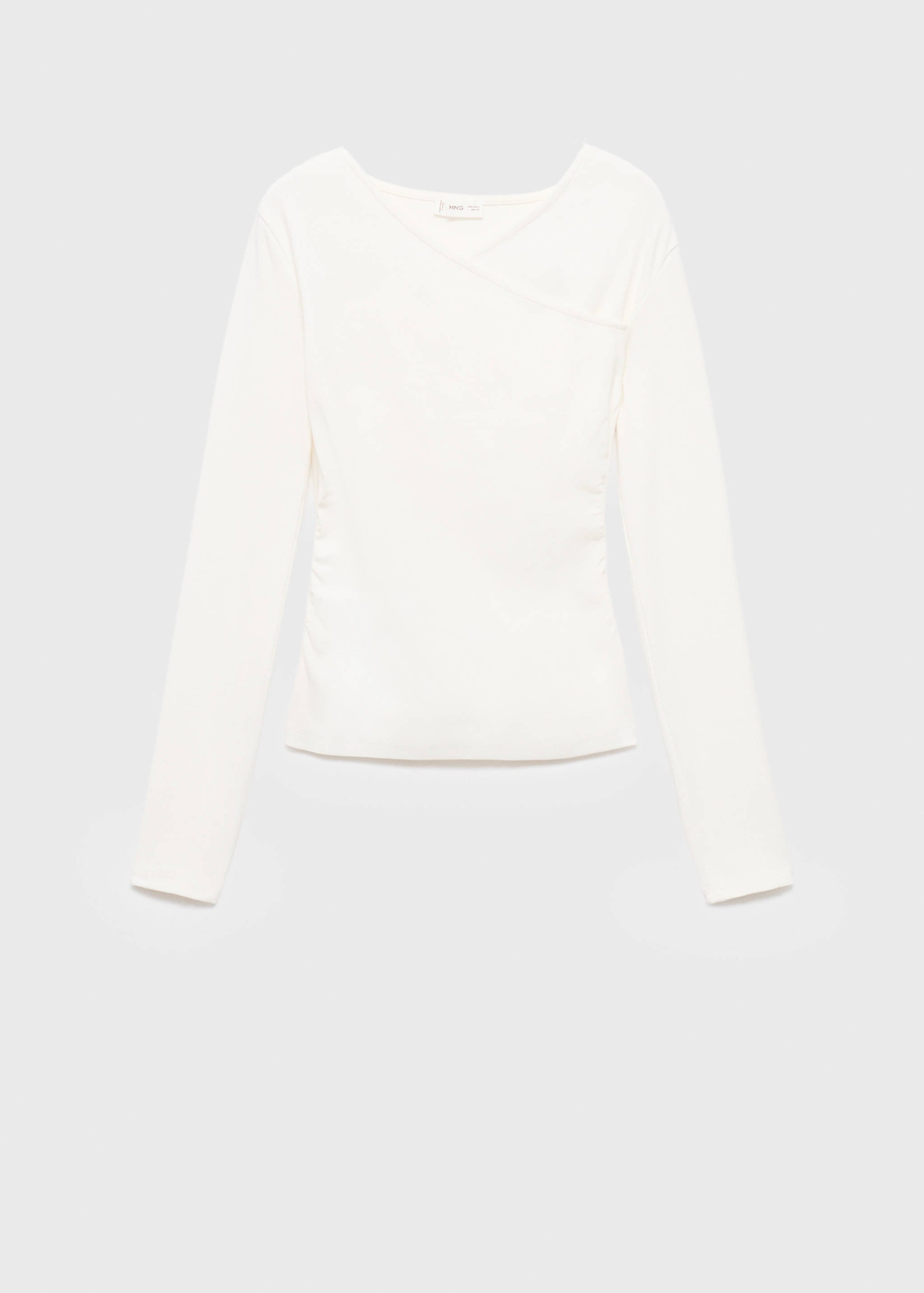 Gathered cotton t-shirt - Article without model