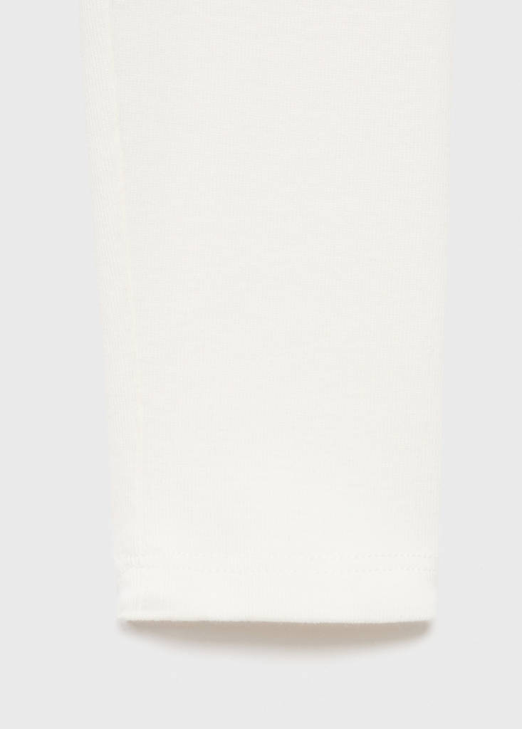 Gathered cotton t-shirt — Off White