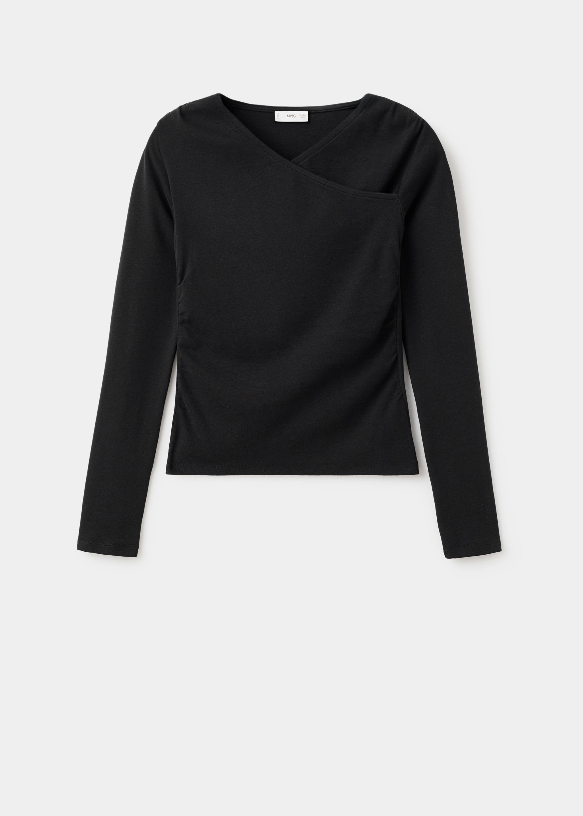 Gathered cotton t-shirt - Article without model