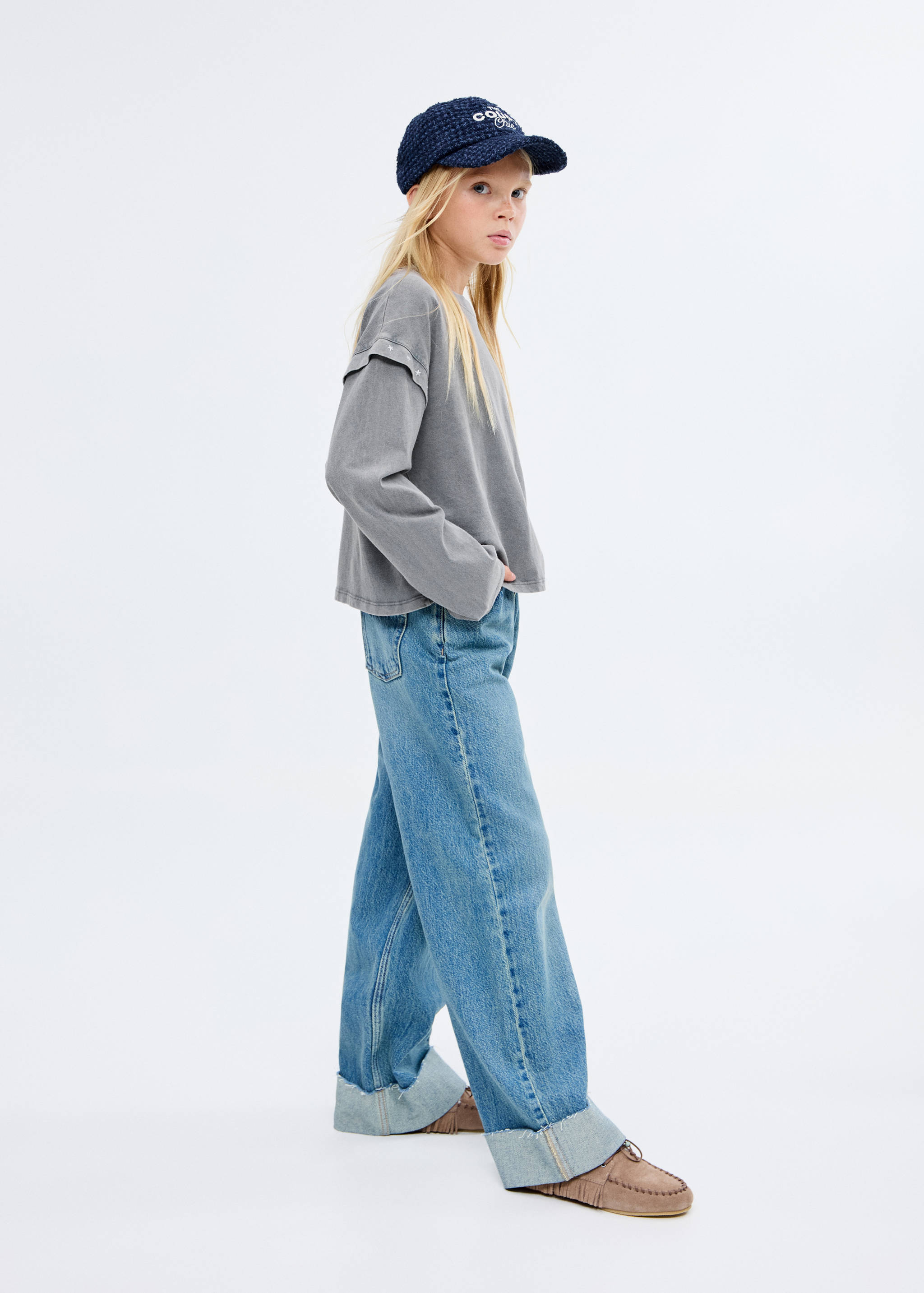 T-shirt met kralendetail - Middenvlak