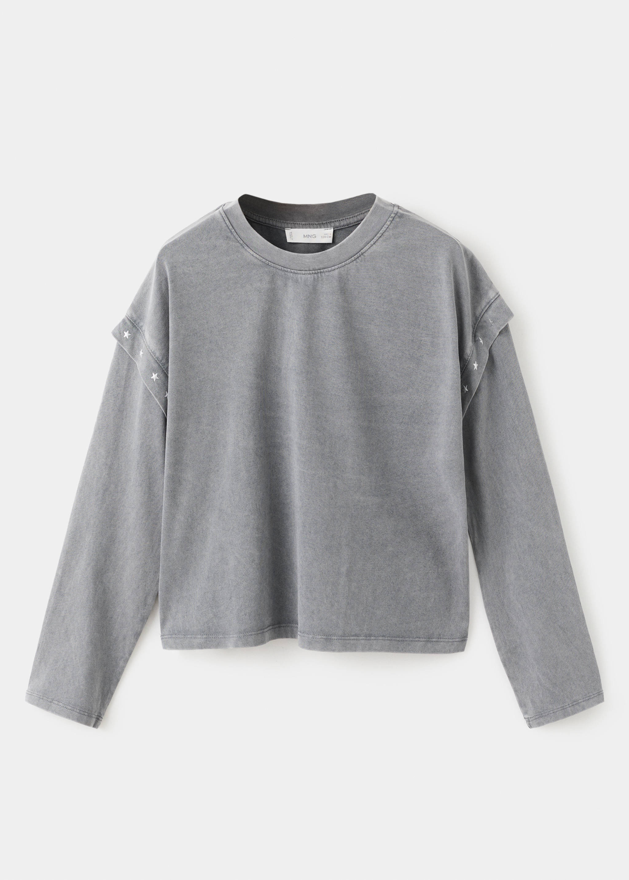 T-shirt met kralendetail - Artikel zonder model