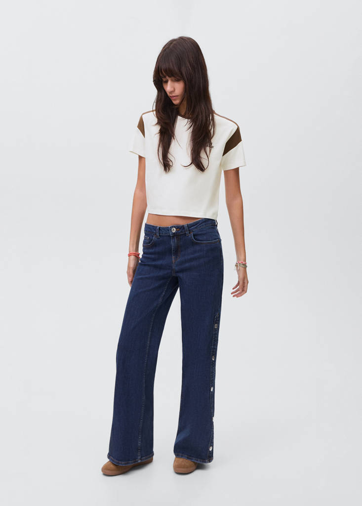 Printed cotton-blend t-shirt — Off White