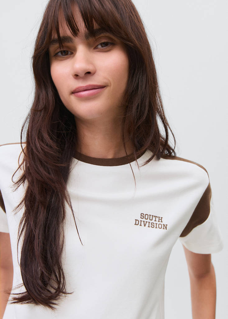 Printed cotton-blend t-shirt — Off White