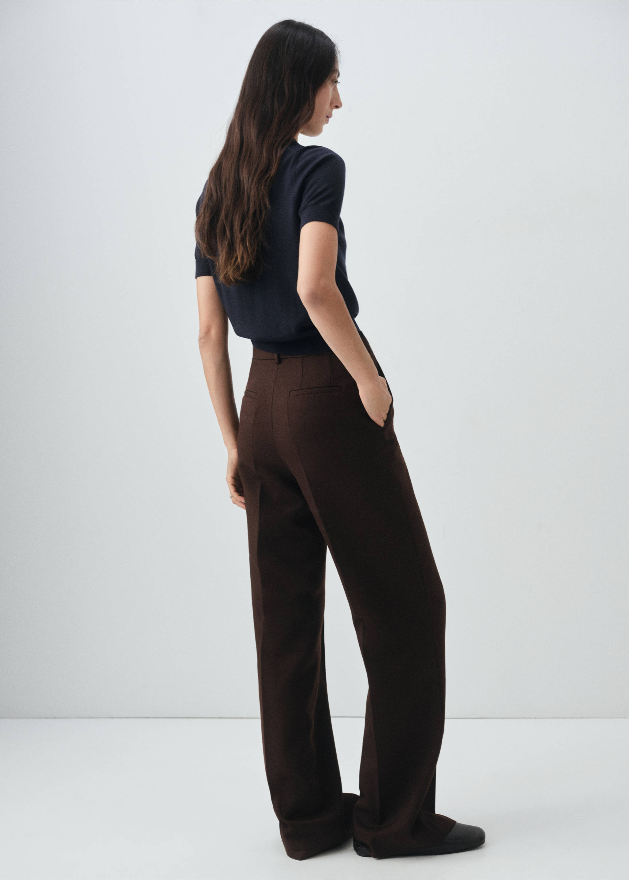 100% merino wool sweater - Reverse of the article, Navy. Ref: 17006360-00.