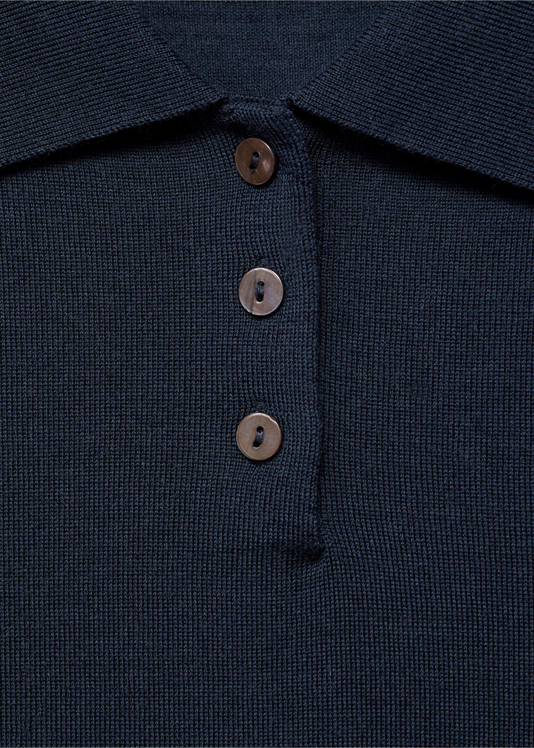 100% merino wool sweater - Details of the article 8, Navy. Ref: 17006360-00.