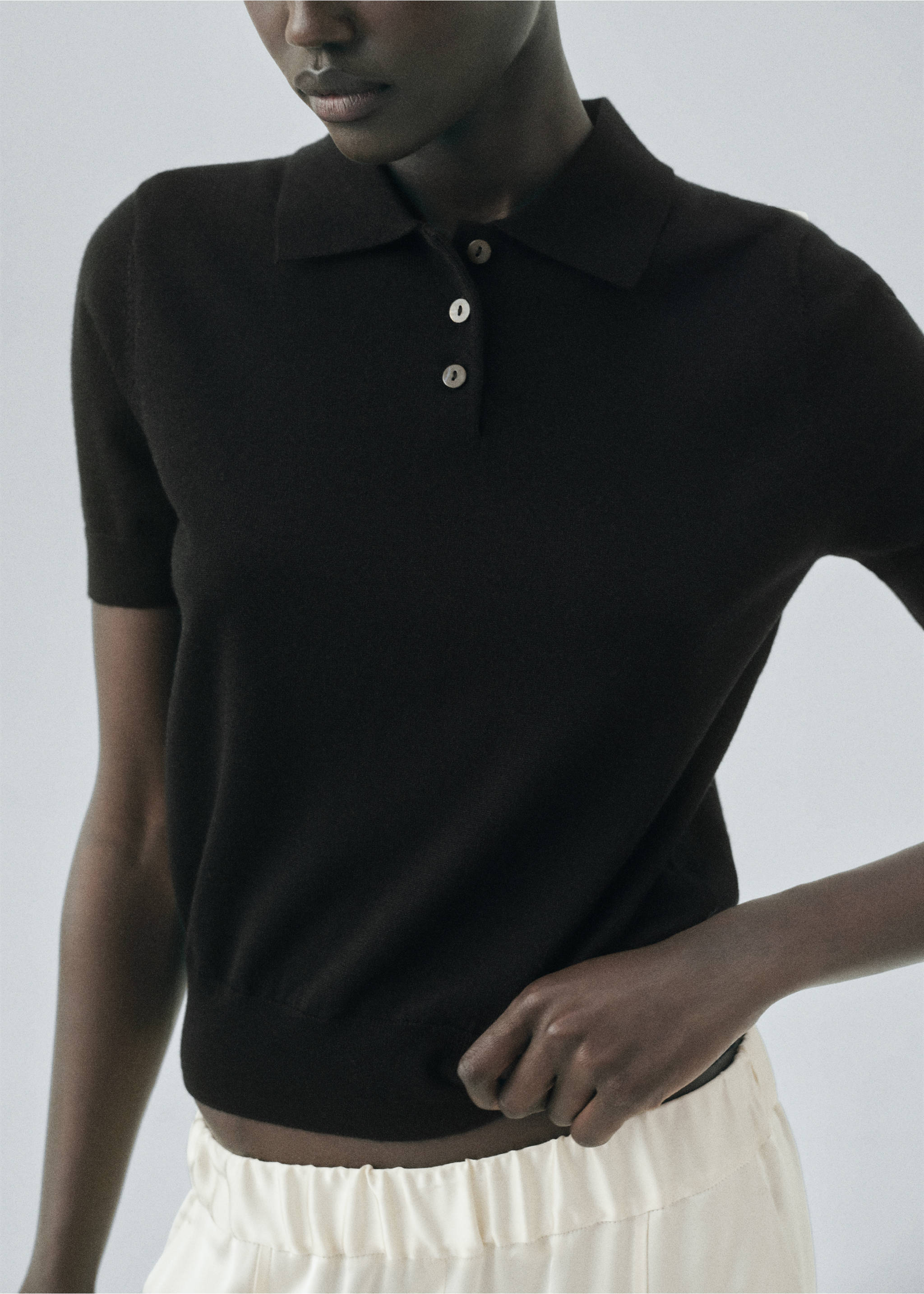 100% merino wool sweater - Medium plane, Black. Ref: 17006360-00.