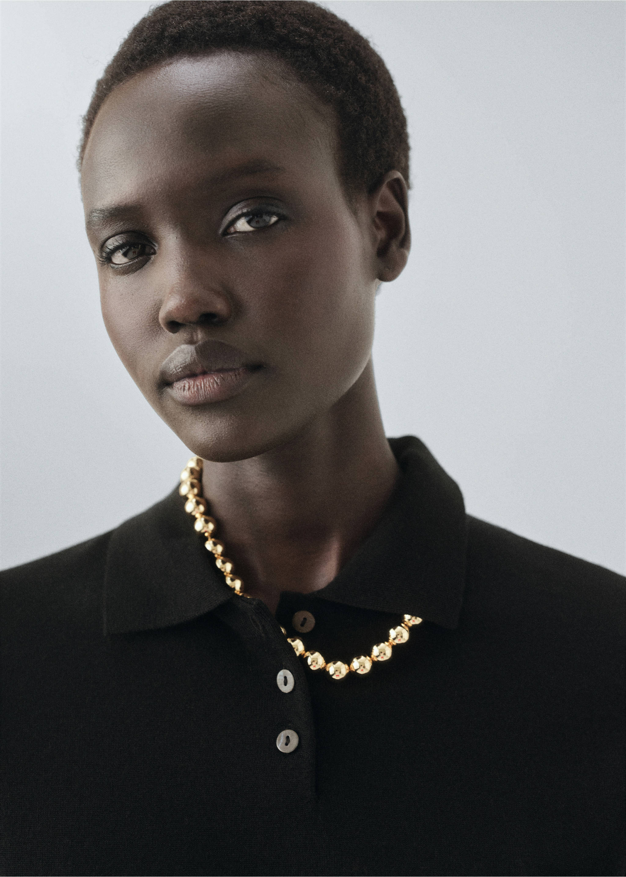 100% merino wool sweater - Details of the article 1, Black. Ref: 17006360-00.