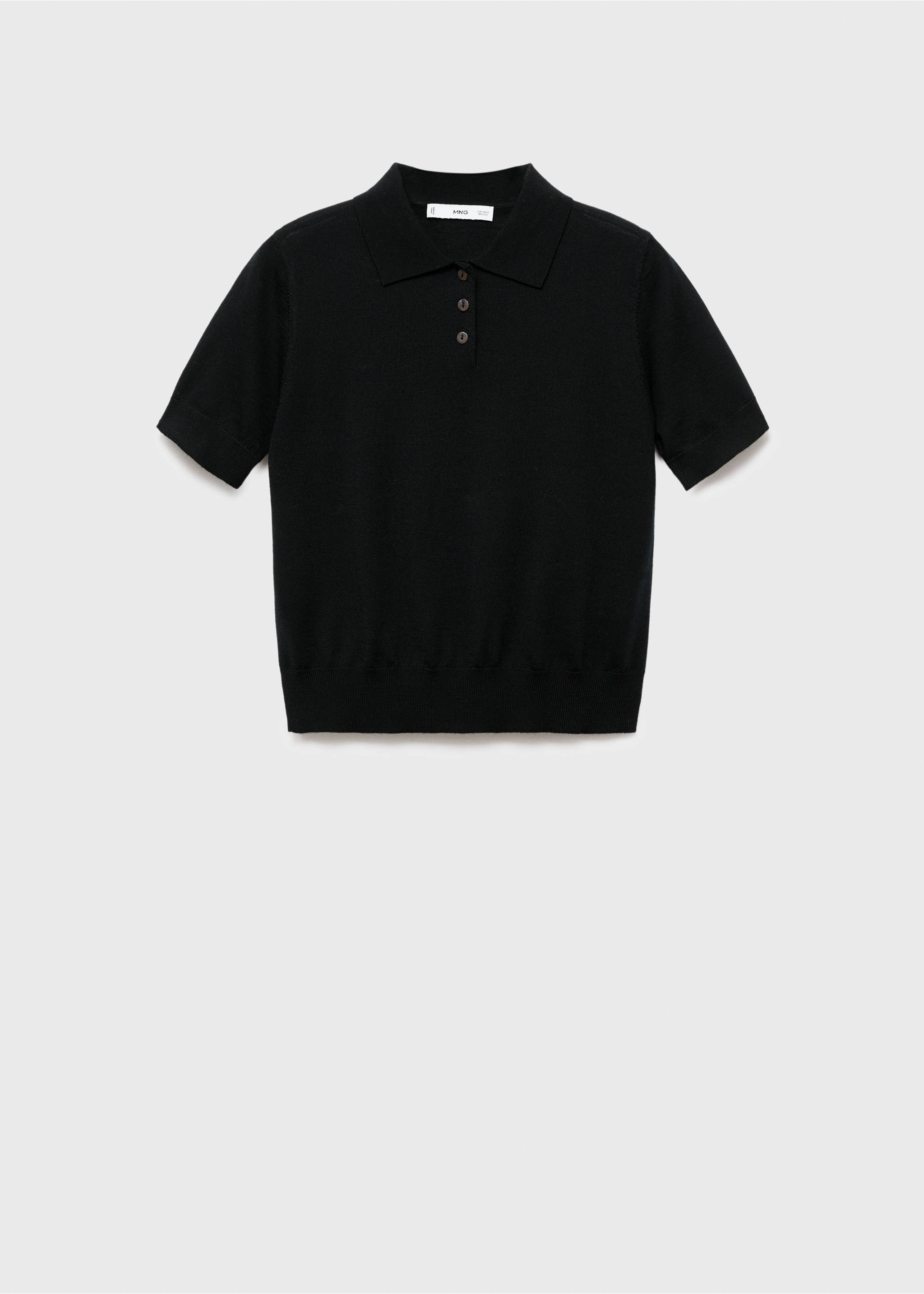 100% merino wool sweater - Article without model, Black. Ref: 17006360-00.