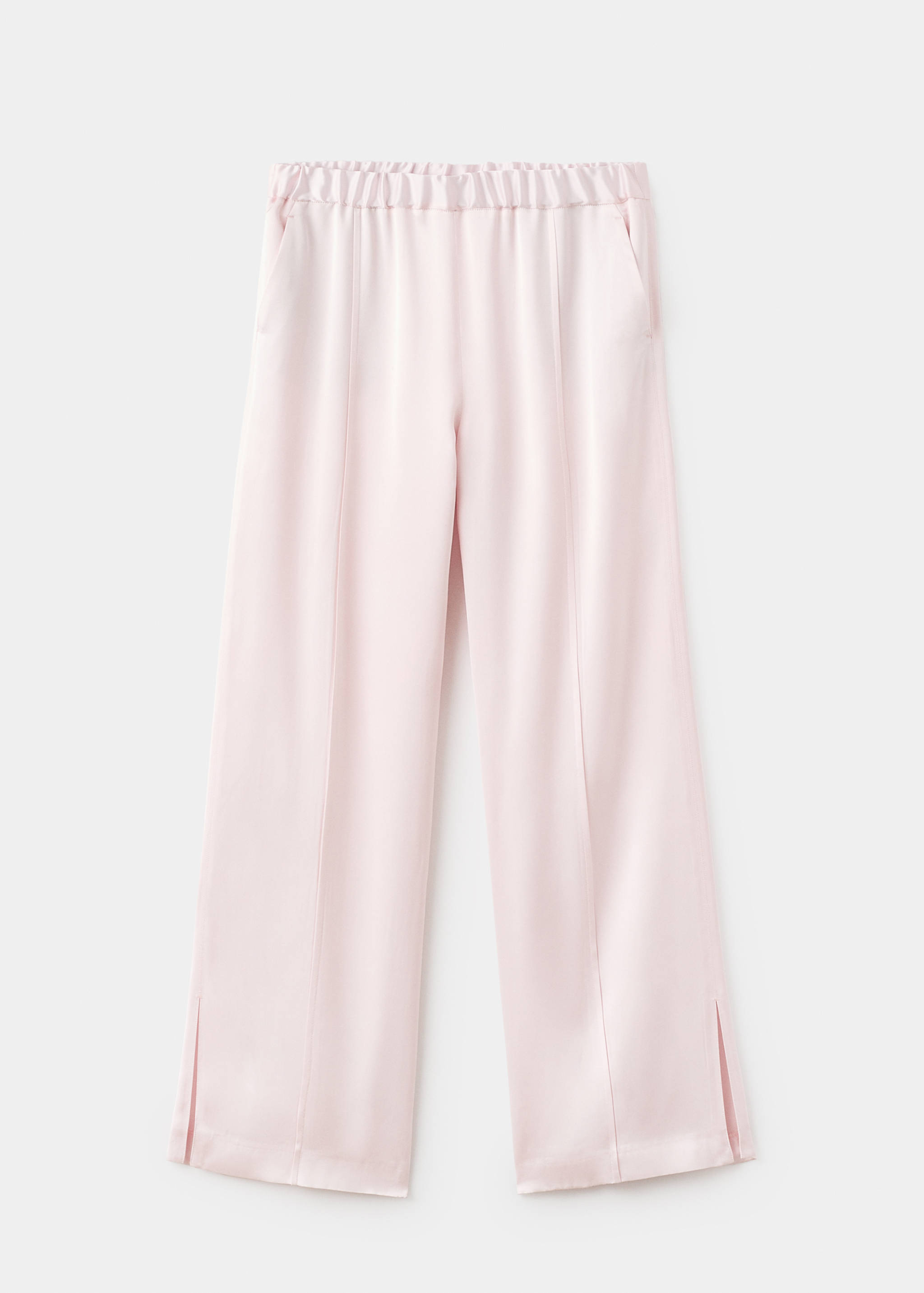 Satin trousers with side openings - Article without model